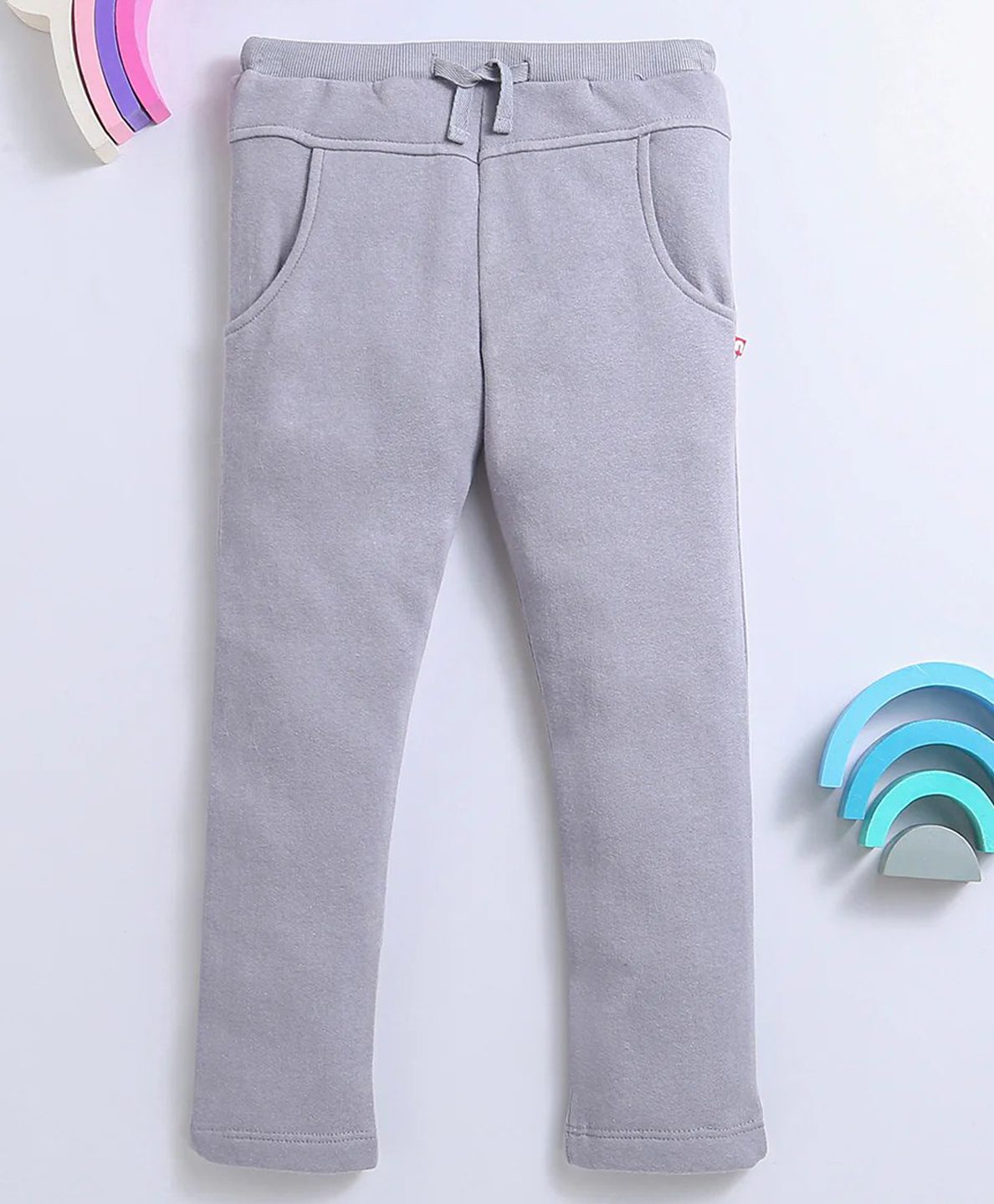 Nino Bambino Organic Cotton Knit Solid Pant - Grey-picture-12