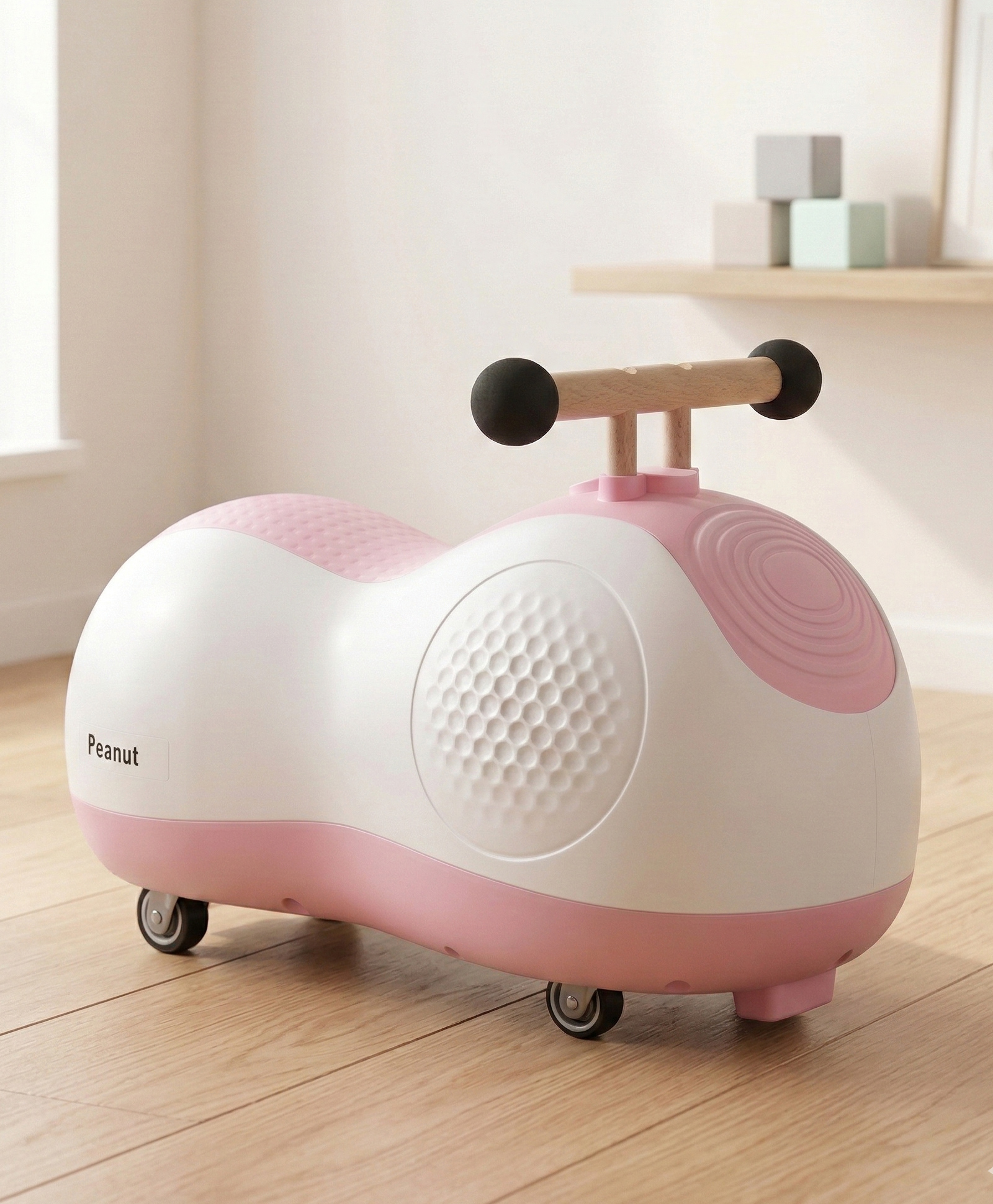 Babyhug Peanut Musical Ride-On for Kids - Pink| Fun Light & Music| Foot-to-Floor Operation| Safe with Round Edges| Sturdy Build| Comfortable Seat| Indoor & Outdoor Play Toy-picture-20