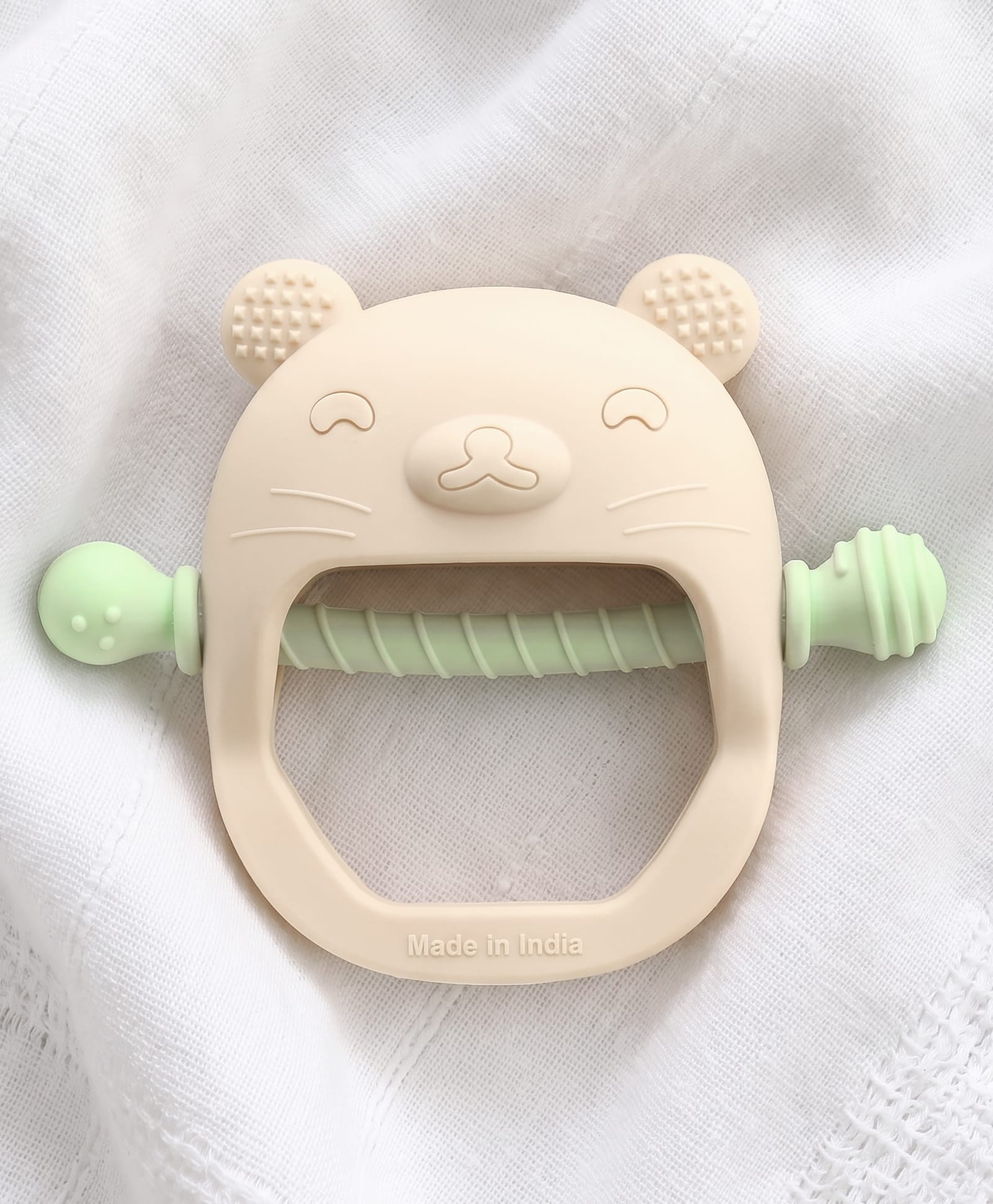 Bonfino GumEase Wrist-Fit Silicone Baby Teether| Anti-Drop Design| 100% Food-Grade Silicone| BPA-Free| Soft Sensory Chew Toy| Easy to Hold| Sterilizable| 3+ Months-picture-39