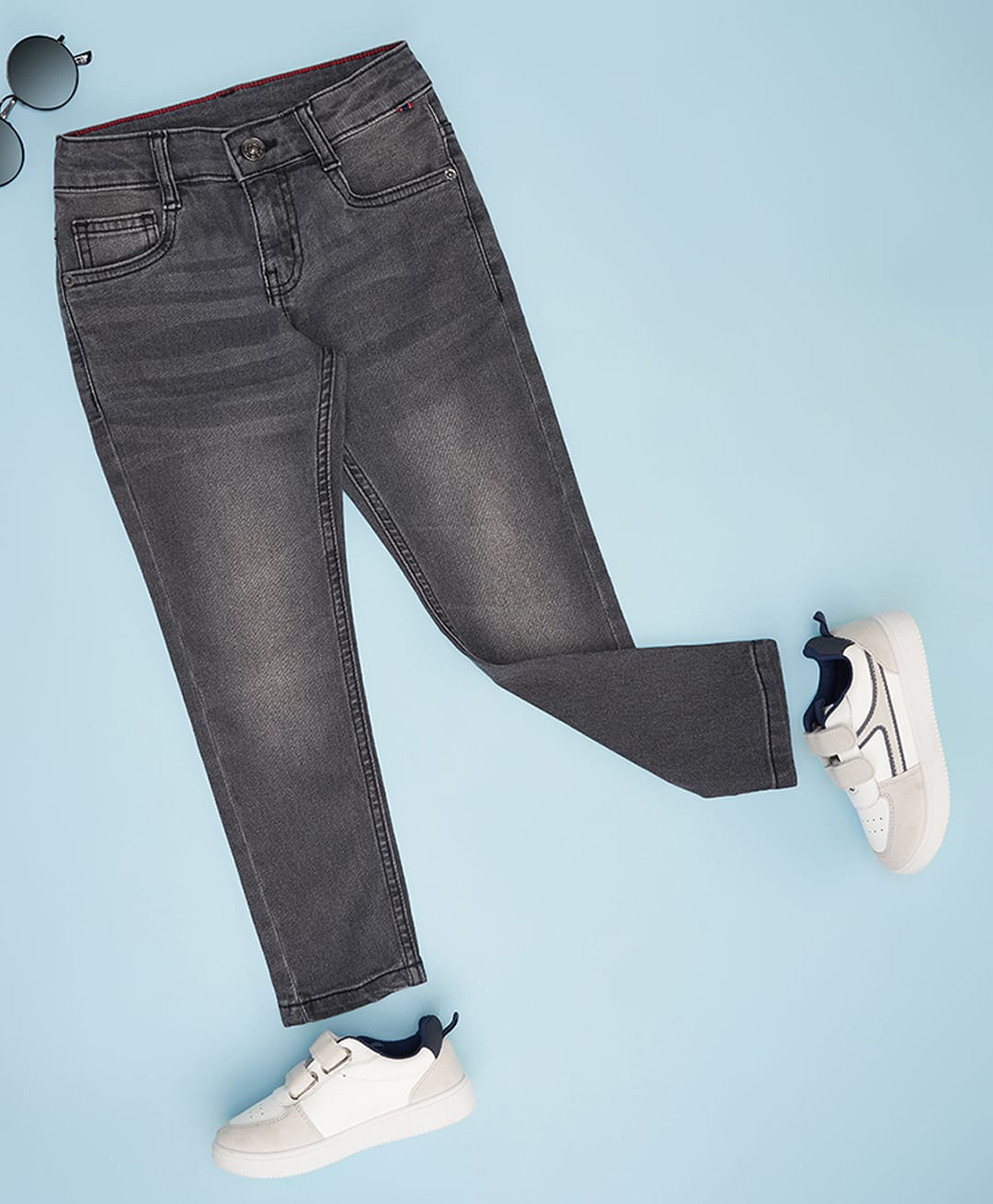 Pantaloons Junior Denim Washed Jeans - Charcoal Grey-picture-11