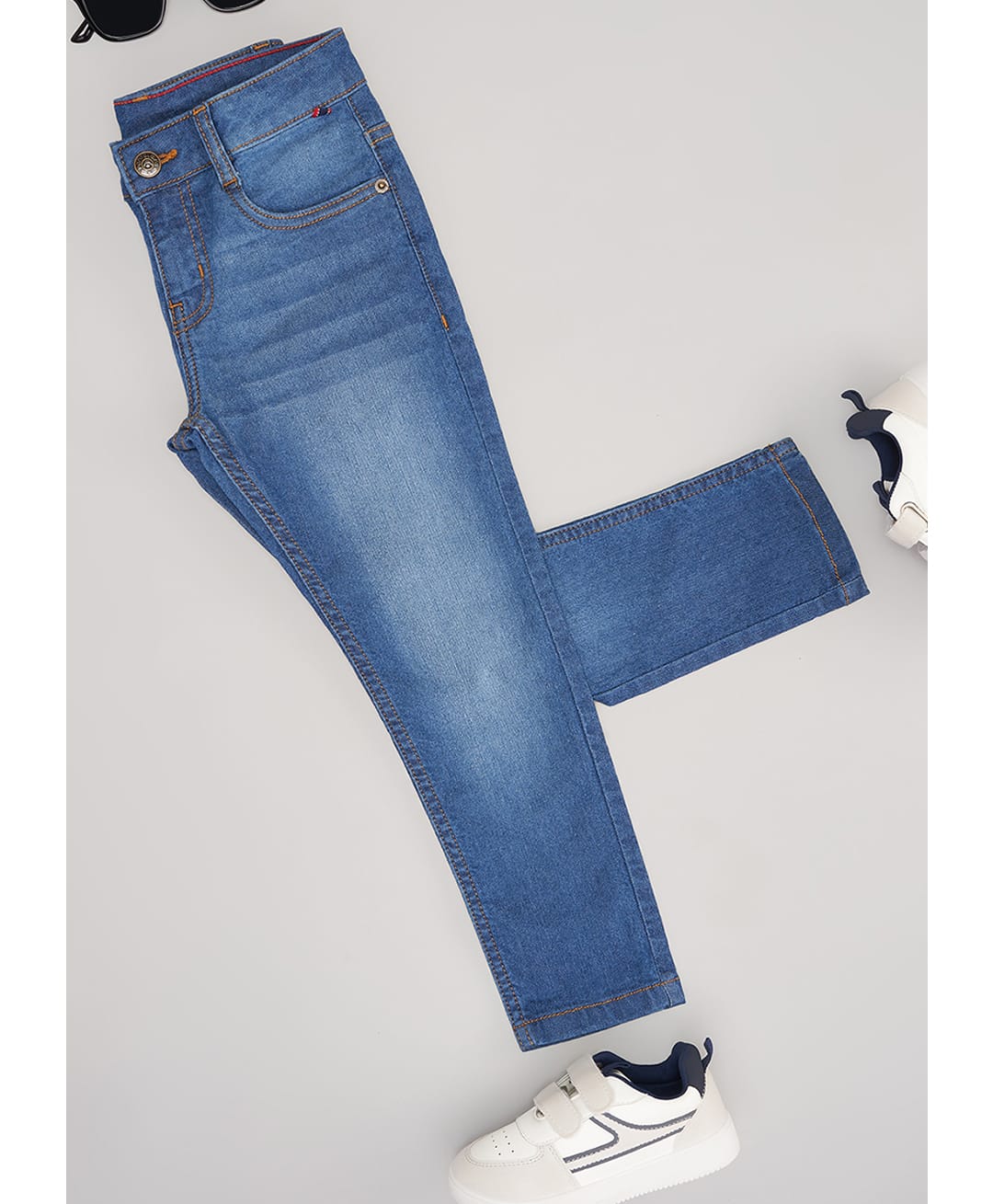 Pantaloons Junior Denim Washed Jeans - Blue-picture-26