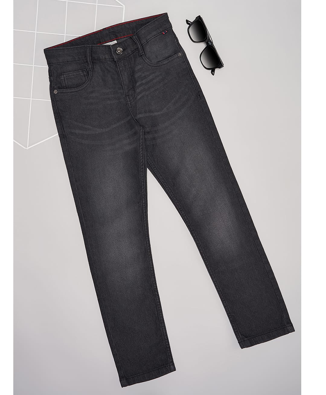 Pantaloons Junior Denim Washed Jeans - Charcoal Grey-image-25