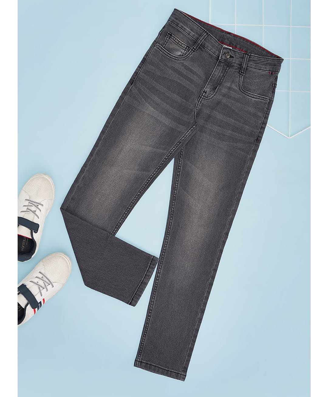 Pantaloons Junior Denim Washed Jeans - Charcoal Grey-picture-19