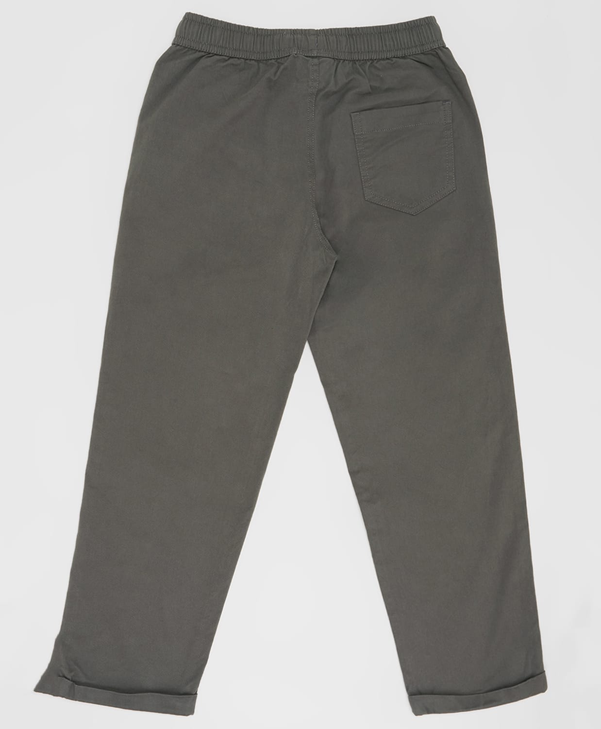 Pantaloons Junior Cotton Woven Solid Trousers - Olive Green-picture-12
