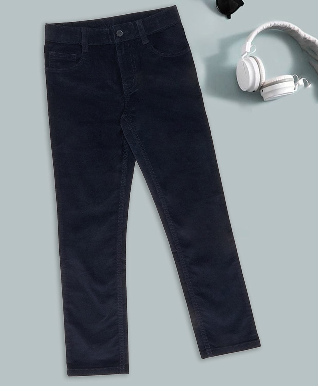 Pantaloons Junior Cotton Woven Solid Pant - Black-picture-37