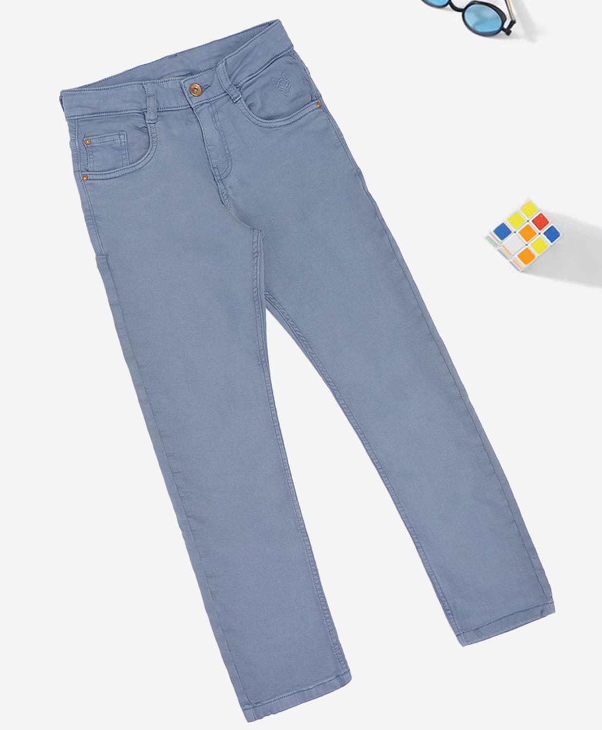 Pantaloons Junior Denim Solid Jeans - Blue-picture-36