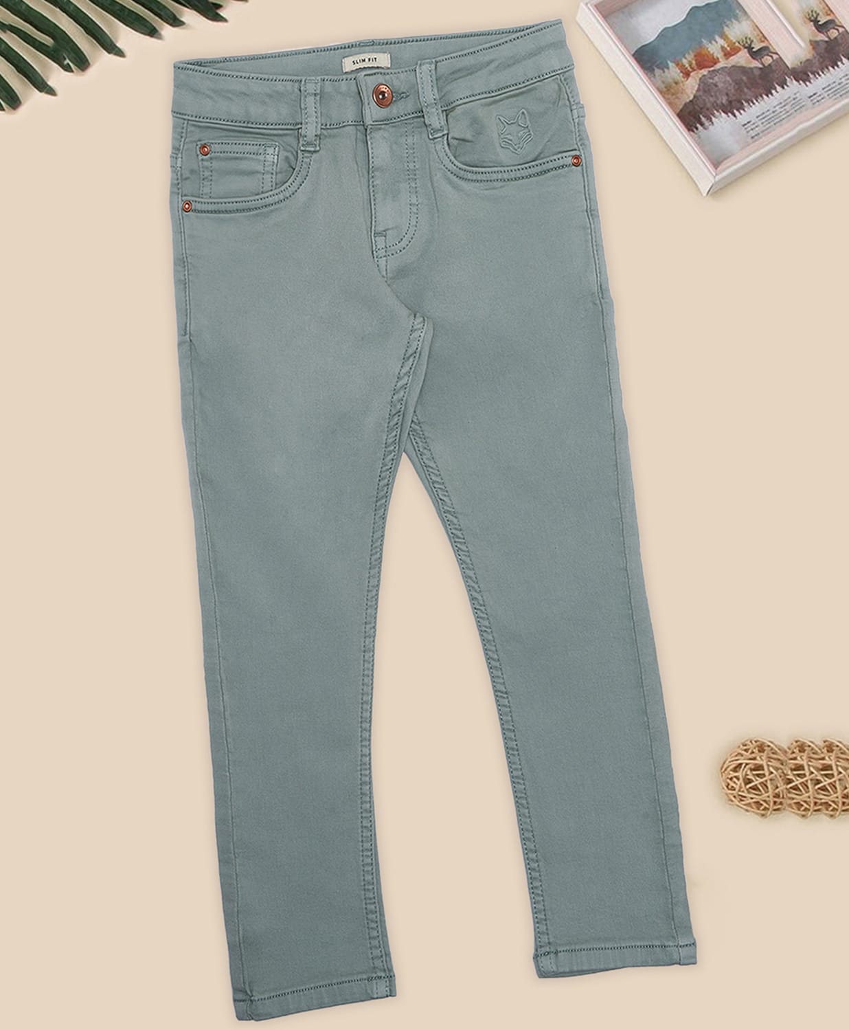 Pantaloons Junior Denim Solid Jeans - Mint-picture-25