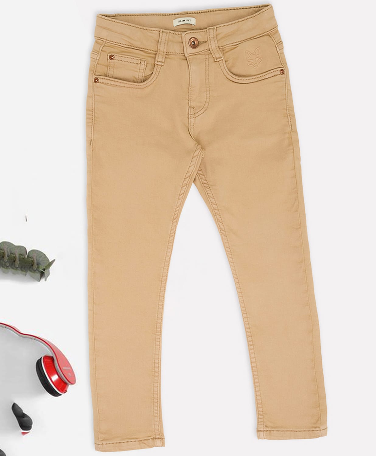 Pantaloons Junior Denim Solid Jeans - Tan-picture-11
