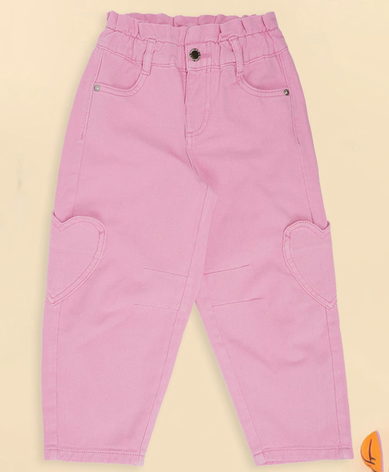Pantaloons Junior Denim Solid Barrel Fit Jeans - Pink-picture-16