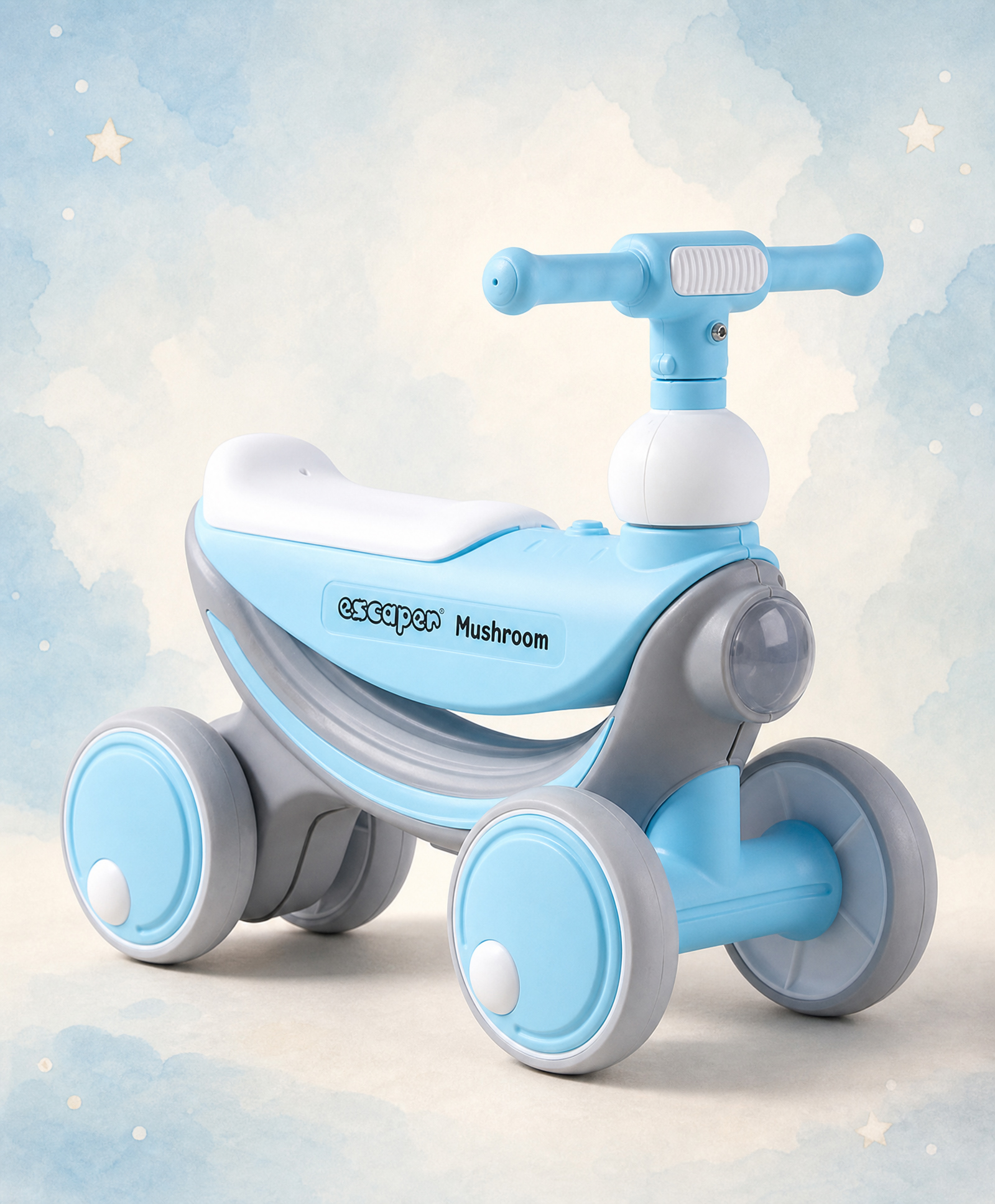 fab n funky Musical Twist Ride-On Scooter for Kids - Blue| 4-Wheel Bike with Light, Music & Headlights| Comfortable Seat| Fun Indoor-Outdoor Toy for Boys & Girls| Gifting Idea for 2+ Years Kids-picture-14