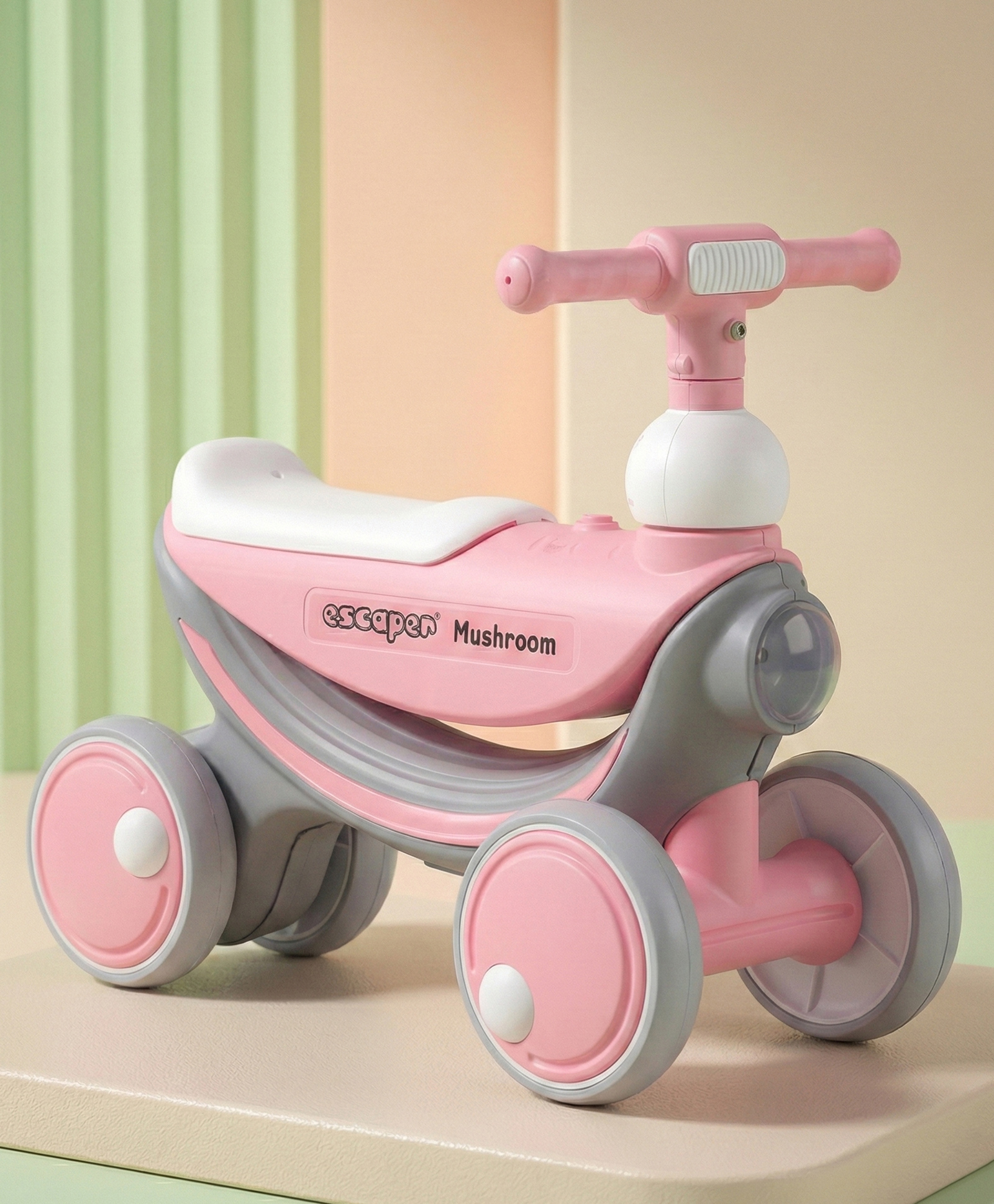 fab n funky Musical Twist Ride-On Scooter for Kids - Pink| 4-Wheel Bike with Light, Music & Headlights| Comfortable Seat| Fun Indoor-Outdoor Toy for Boys & Girls| Gifting Idea for 2+ Years Kids-picture-25