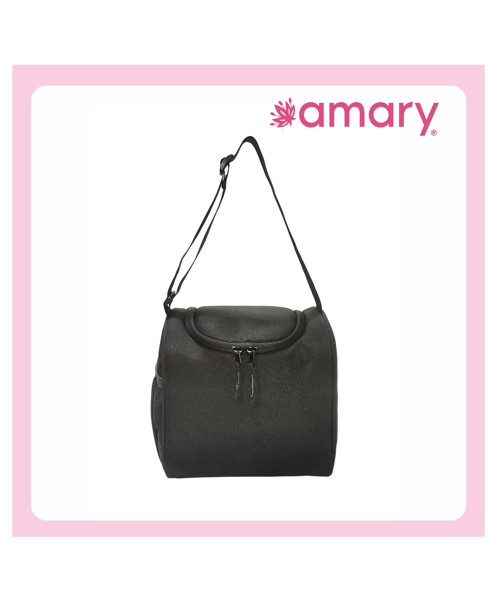 AMARY Lunch Bag, High, Density PU Coated Lining & Nylon Bonded Thread, Lightweight, Durable & Spacious Tiffin Bag with YKK Zipper & Adjustable Strap for Office, School & Travel-image-6