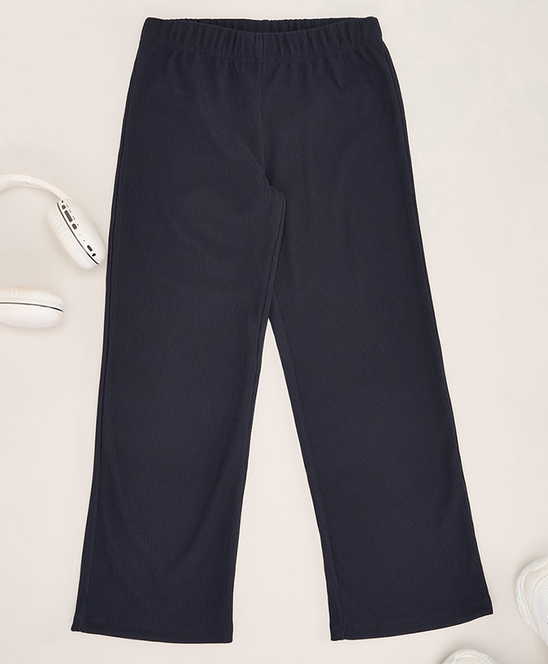 Pantaloons Junior Woven Solid Trousers - Navy Blue-picture-24