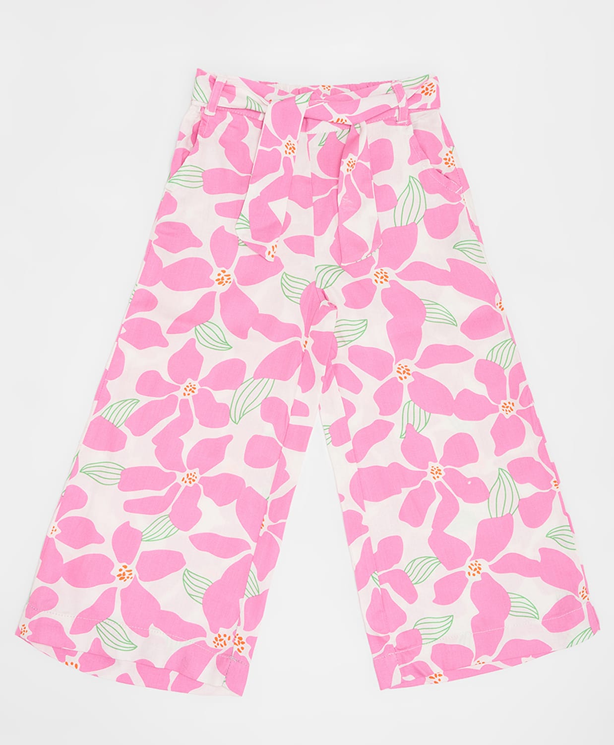 Pantaloons Junior Rayon Woven Floral Printed Trousers - Pink-picture-11