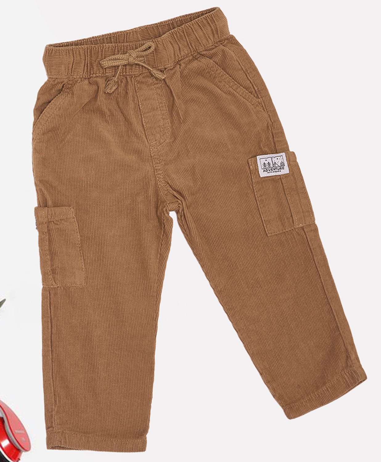 Pantaloons Baby Cotton Woven Textured Trouser - Brown-image-49