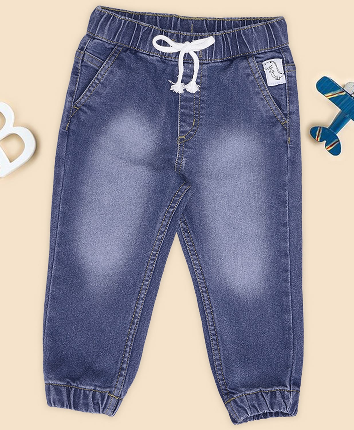 Pantaloons Baby Denim Mild Washed Jeans - Blue-picture-25