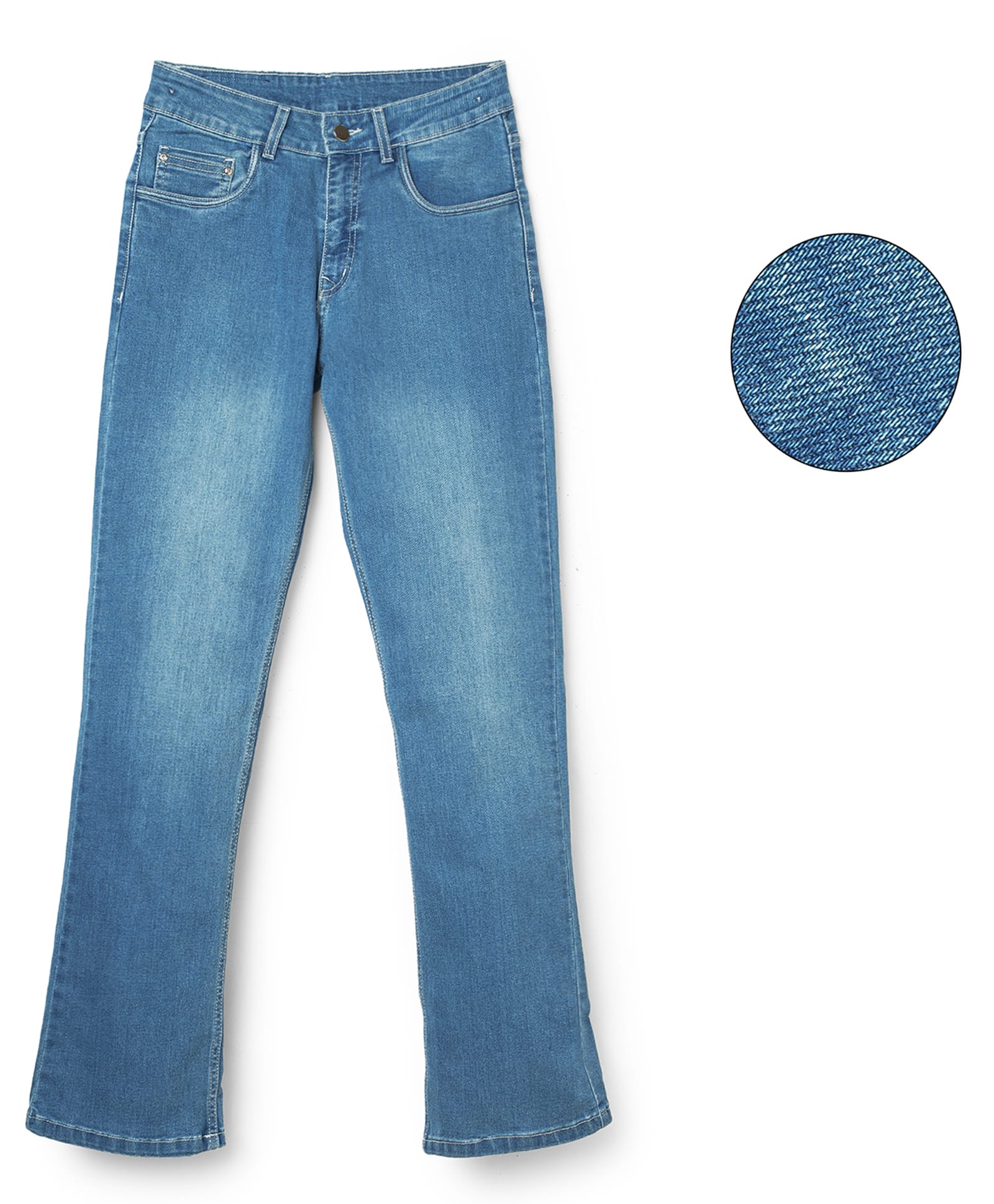 Sportking Cotton Blend Woven Washed Denim Jeans - Blue-picture-25