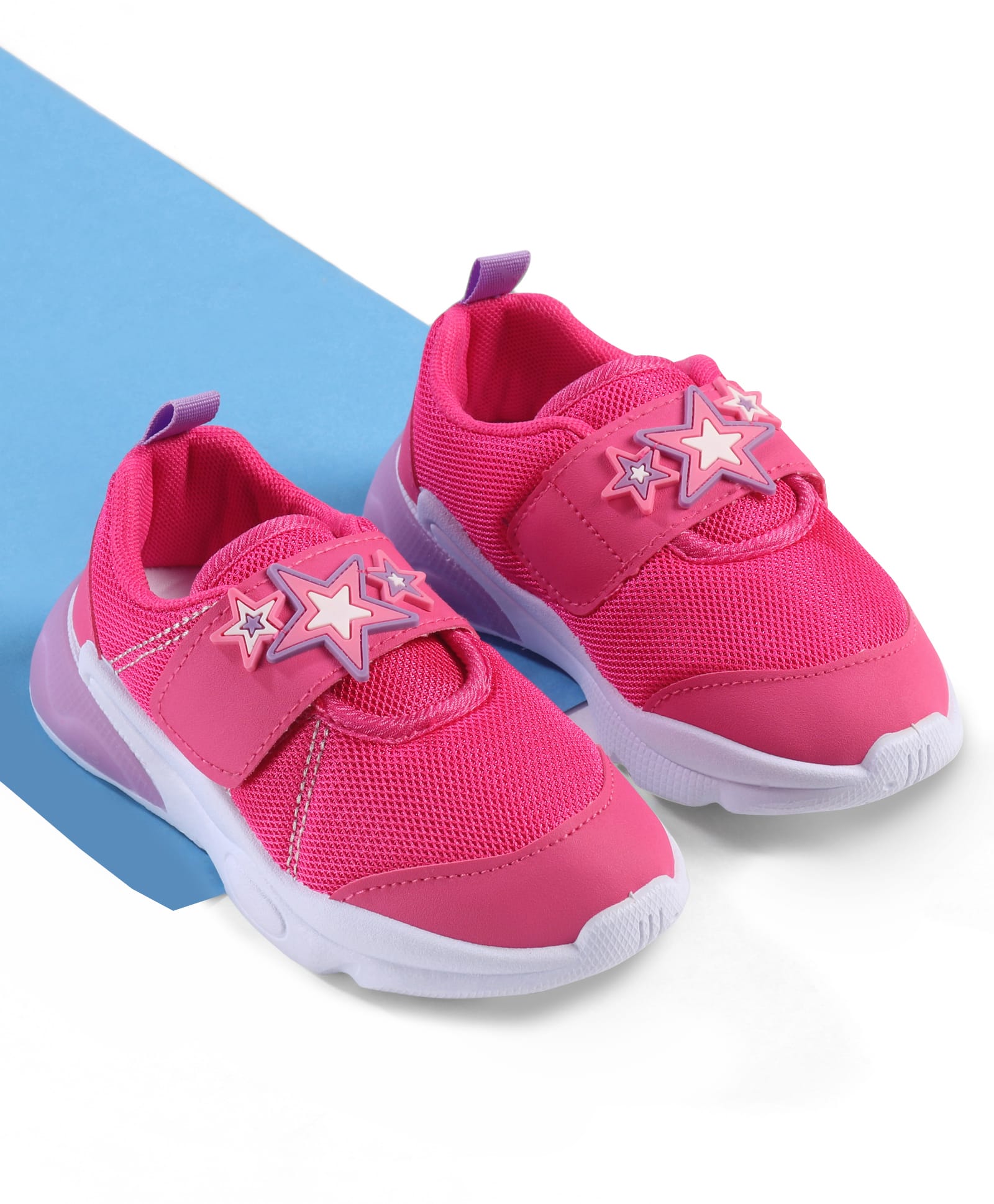 Cute Walk by Babyhug Velcro Closure Sneakers with Dino Applique - Fuchsia-picture-21