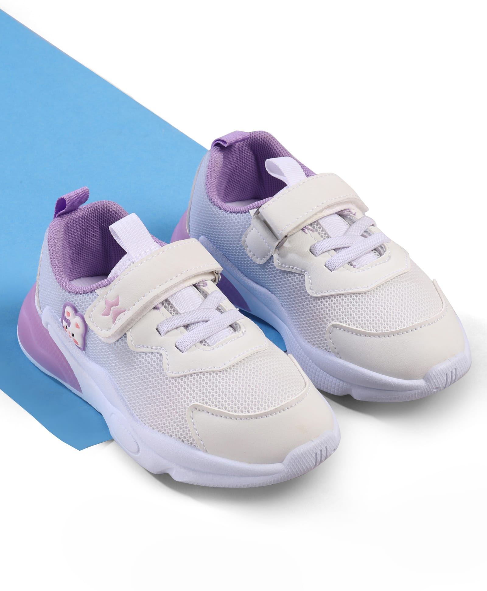 Cute Walk by Babyhug Velcro Closure Sneakers with Animal Applique - Purple