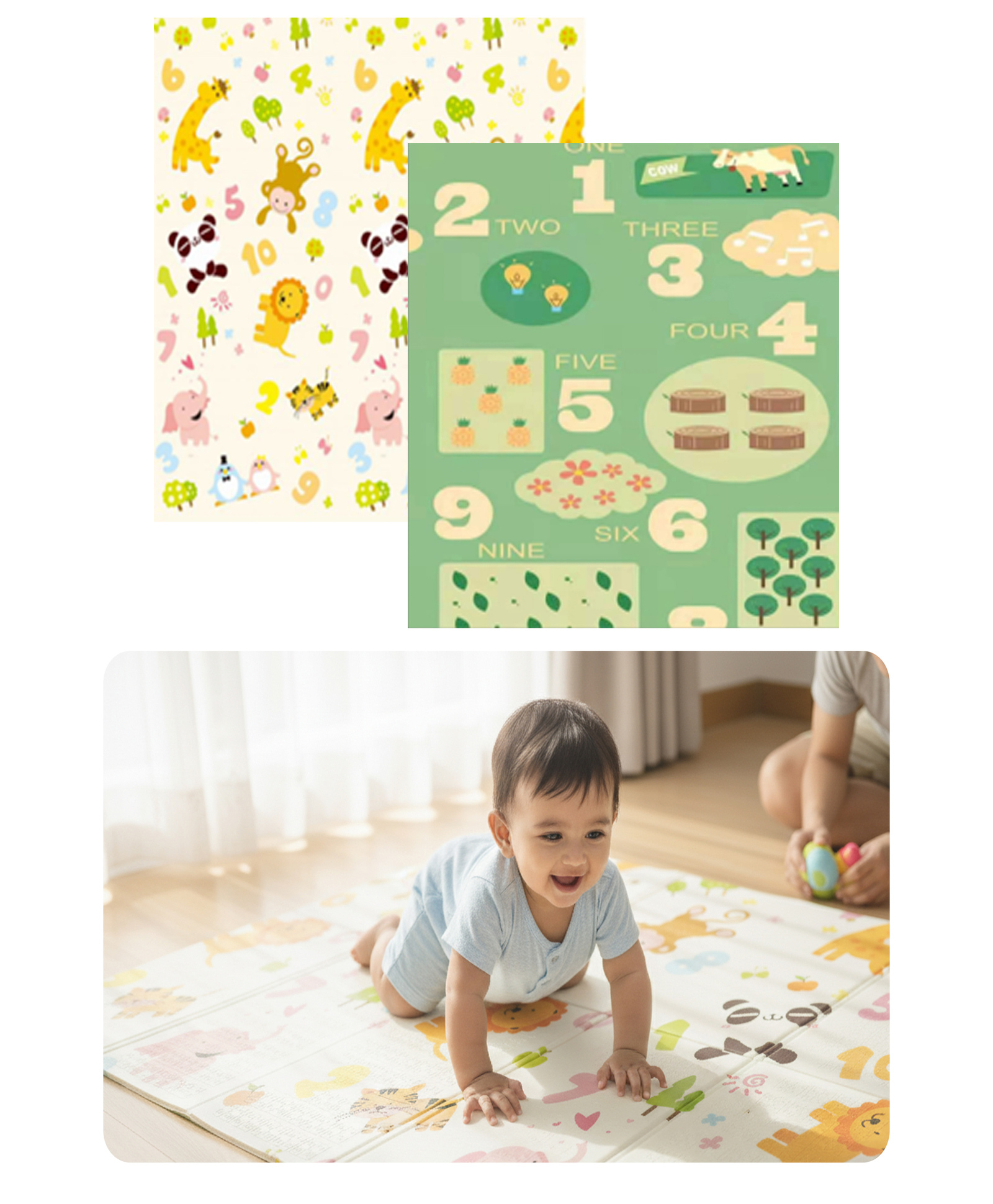 Kids Station Baby Play Mat 150×200 cm Animal 1-2-3 Count & Coin 1-2-3 Count Print, Educational Baby Floor Mat-image-10