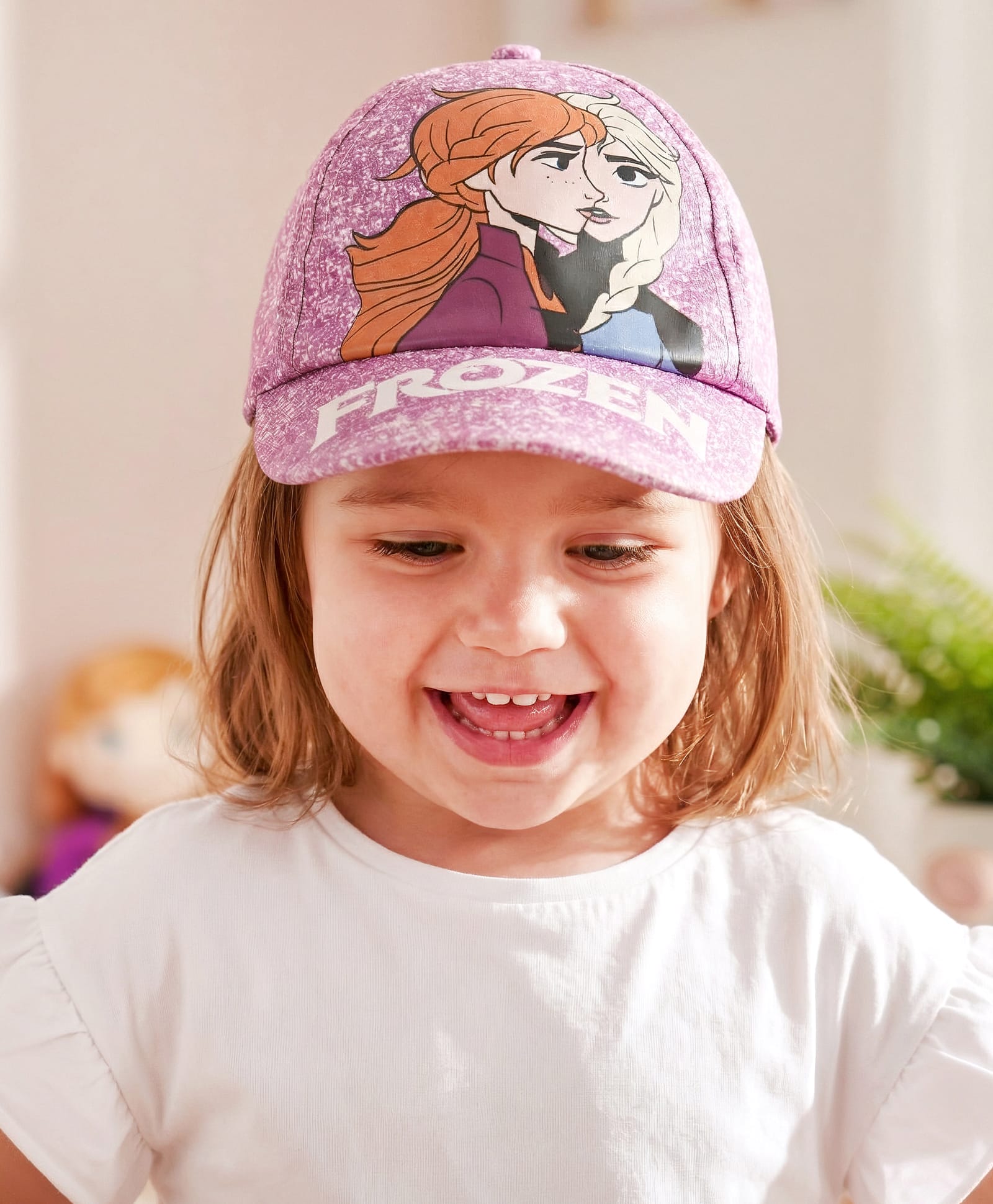 Babyhug Disney Cotton Woven Summer Cap With Disney Princess Graphics Purple - Diameter 16.5 cm-picture-11