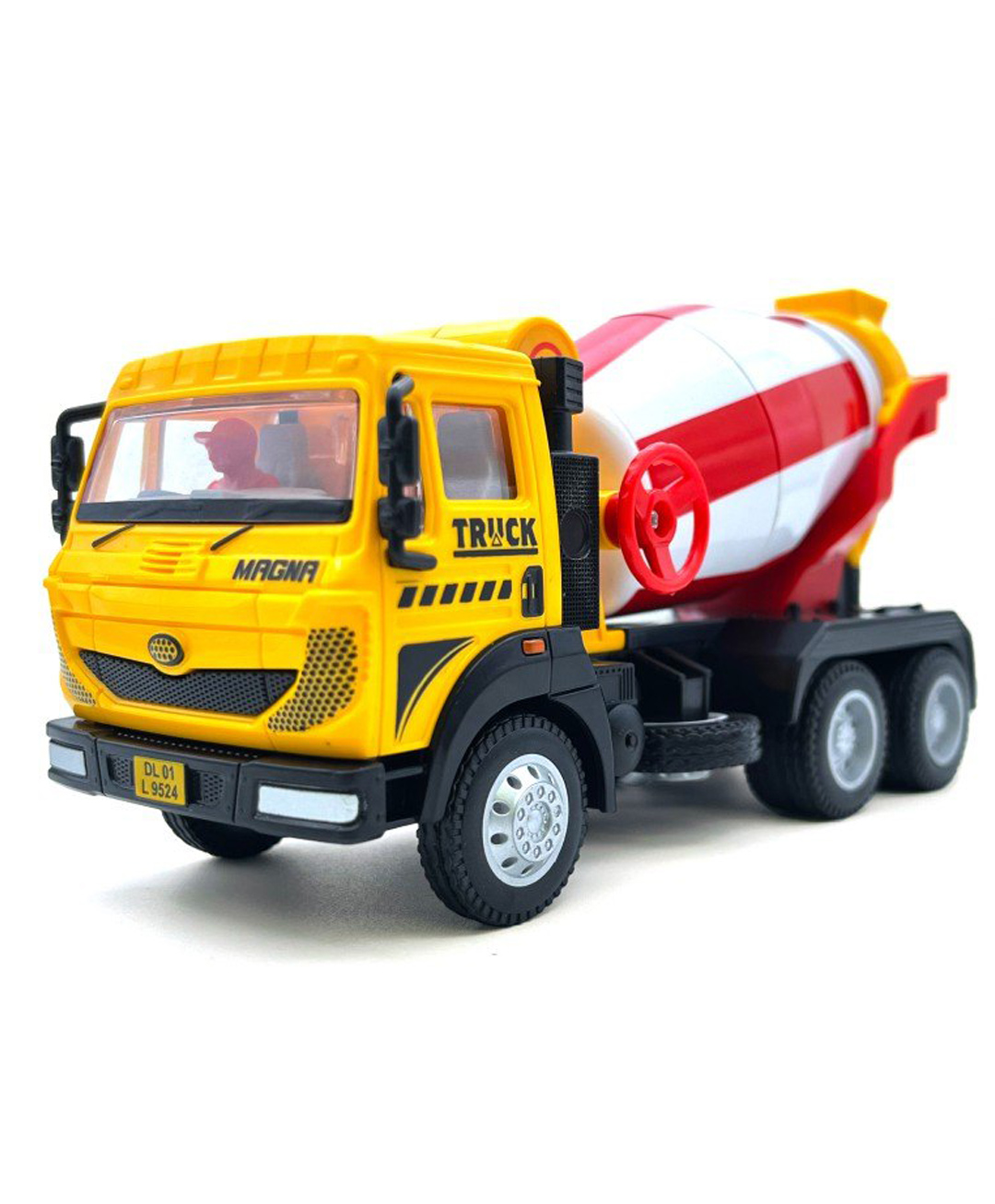 Centy Magna Concrete Mixer Pull Back Construction Toy Truck - Yellow-picture-10