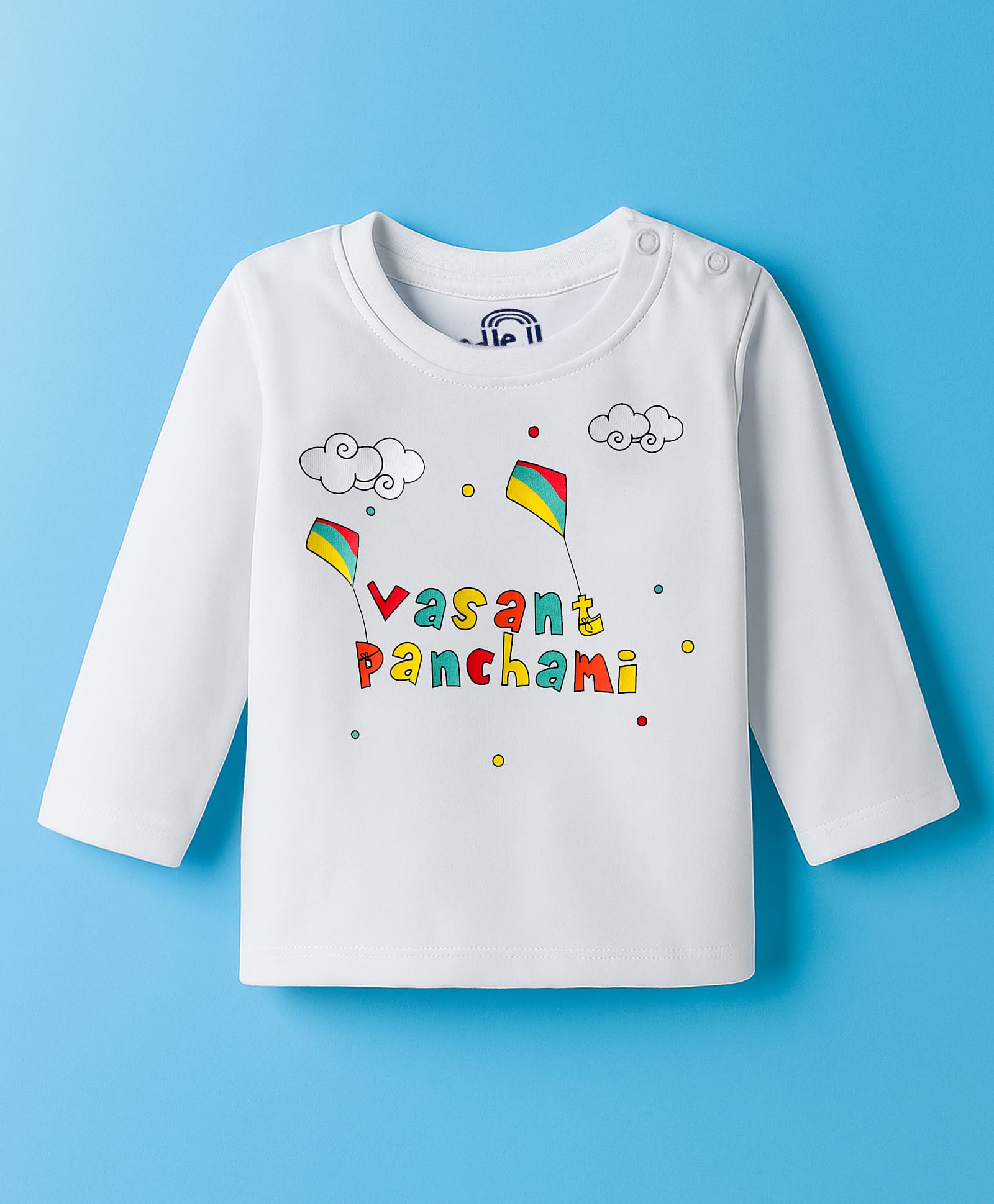 Doodle Poodle 100% Cotton Single Jersey Knit Full Sleeves T-Shirt With Text Print - White-picture-16