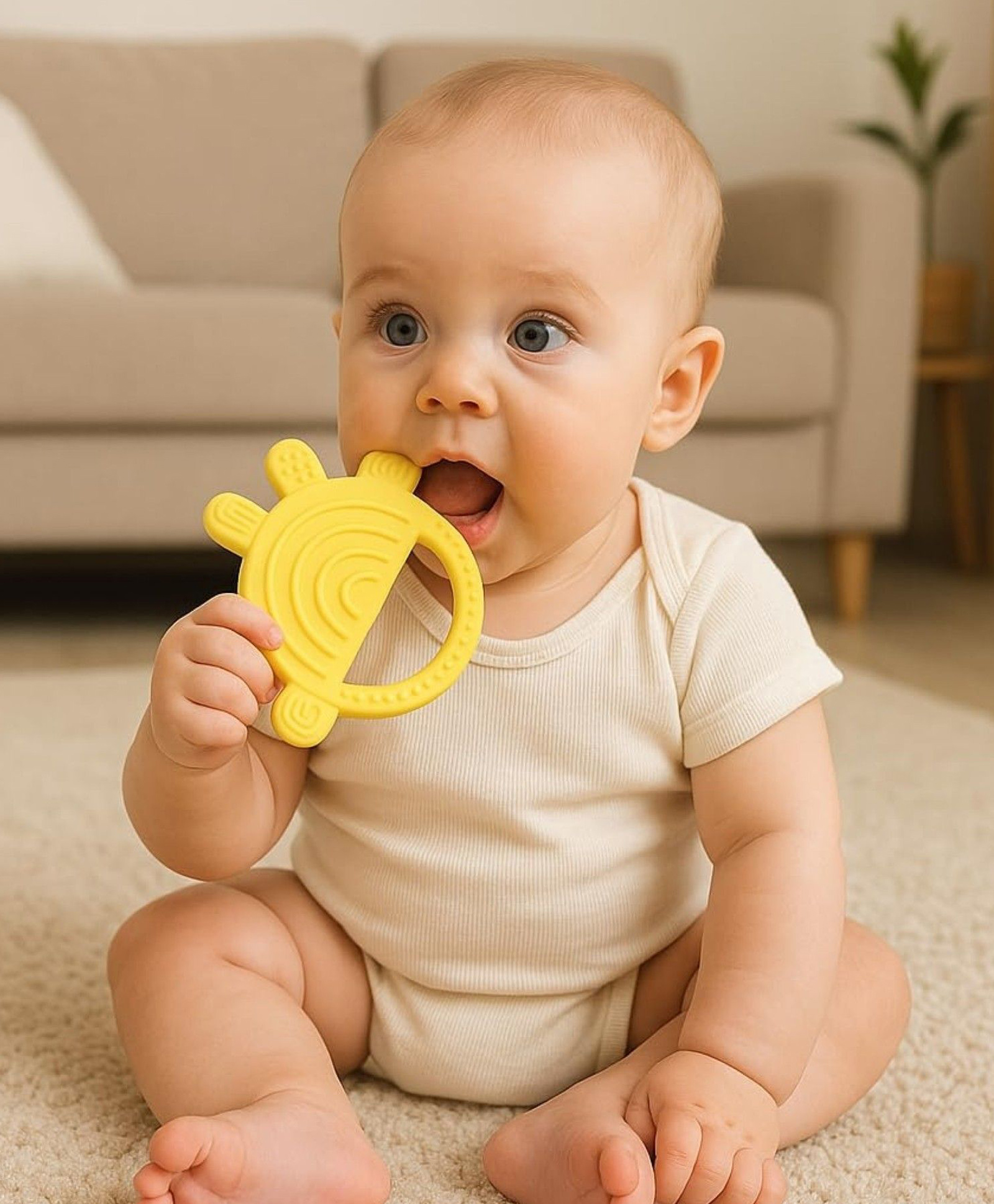 Luvlittle Silicone Star Shape Teething Soft Sensory Teether For Baby-Yellow-picture-16