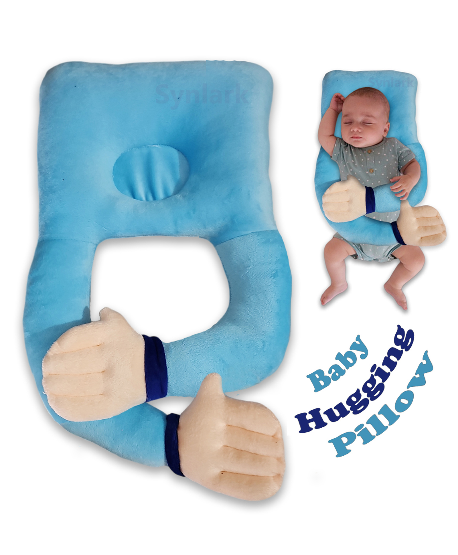 Synlark Baby Soft Hugging Neck Supporting Pillow for Head Shaping-picture-12