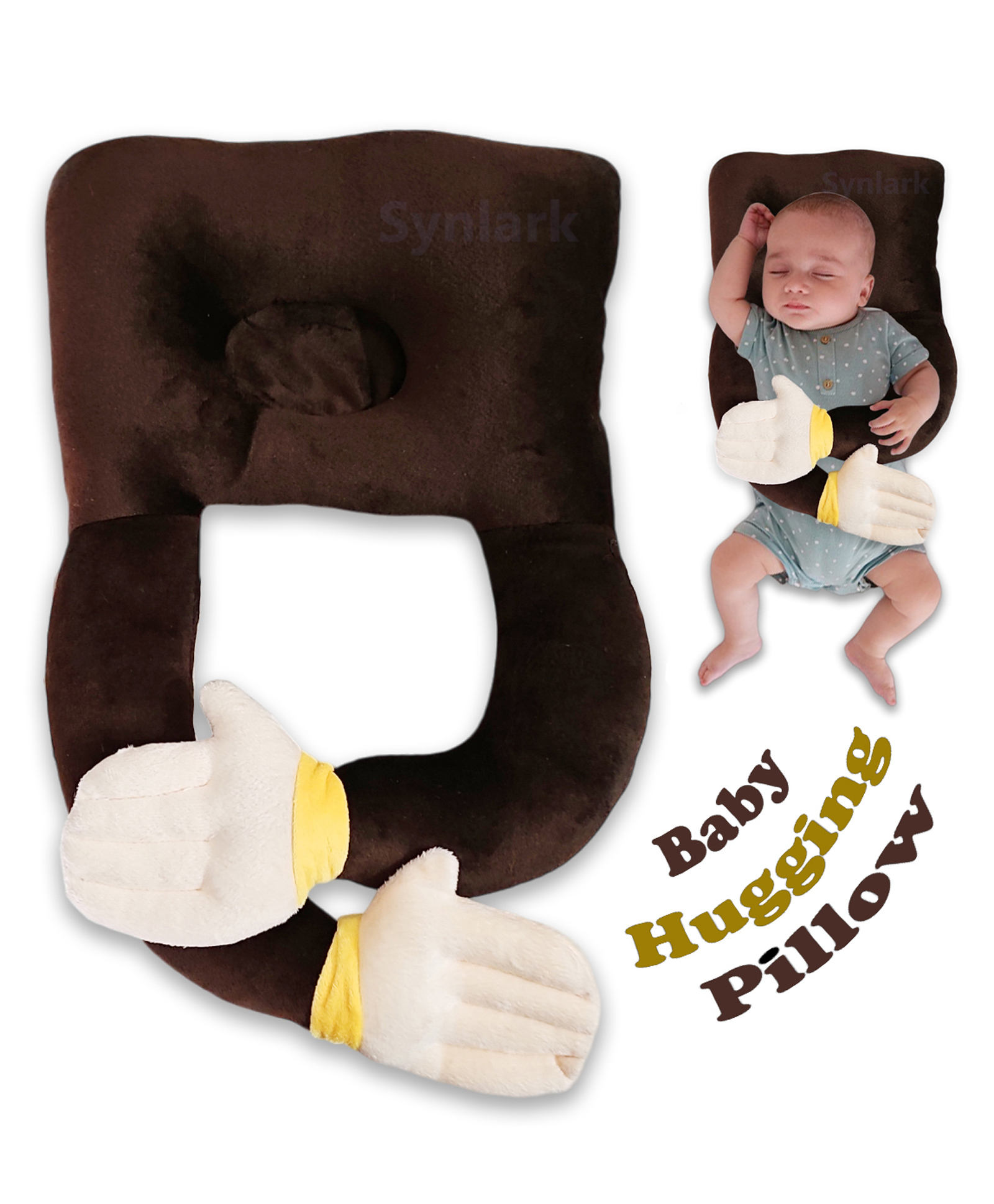 Synlark Baby Soft Hugging Neck Supporting Pillow for Head Shaping-picture-16
