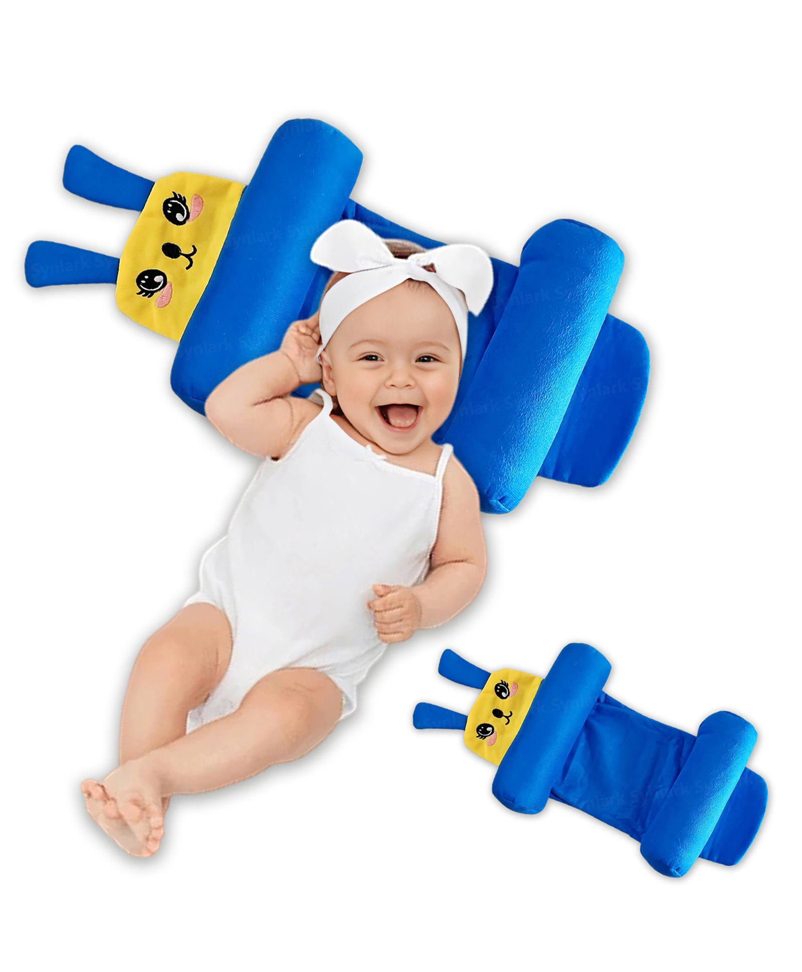Synlark Newborn Baby Pillow Slide Support | Adjustable Soft & Comfortable Sleep Pillow Age 0 to 12 Months-picture-24