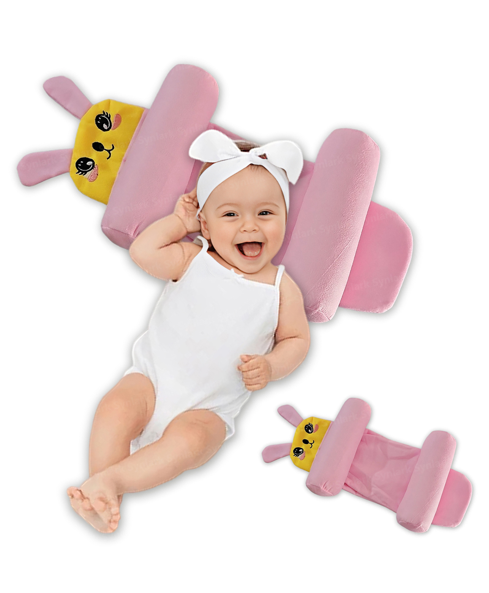 Synlark Newborn Baby Pillow Slide Support | Adjustable Soft & Comfortable Sleep Pillow Age 0 to 12 Months-picture-33