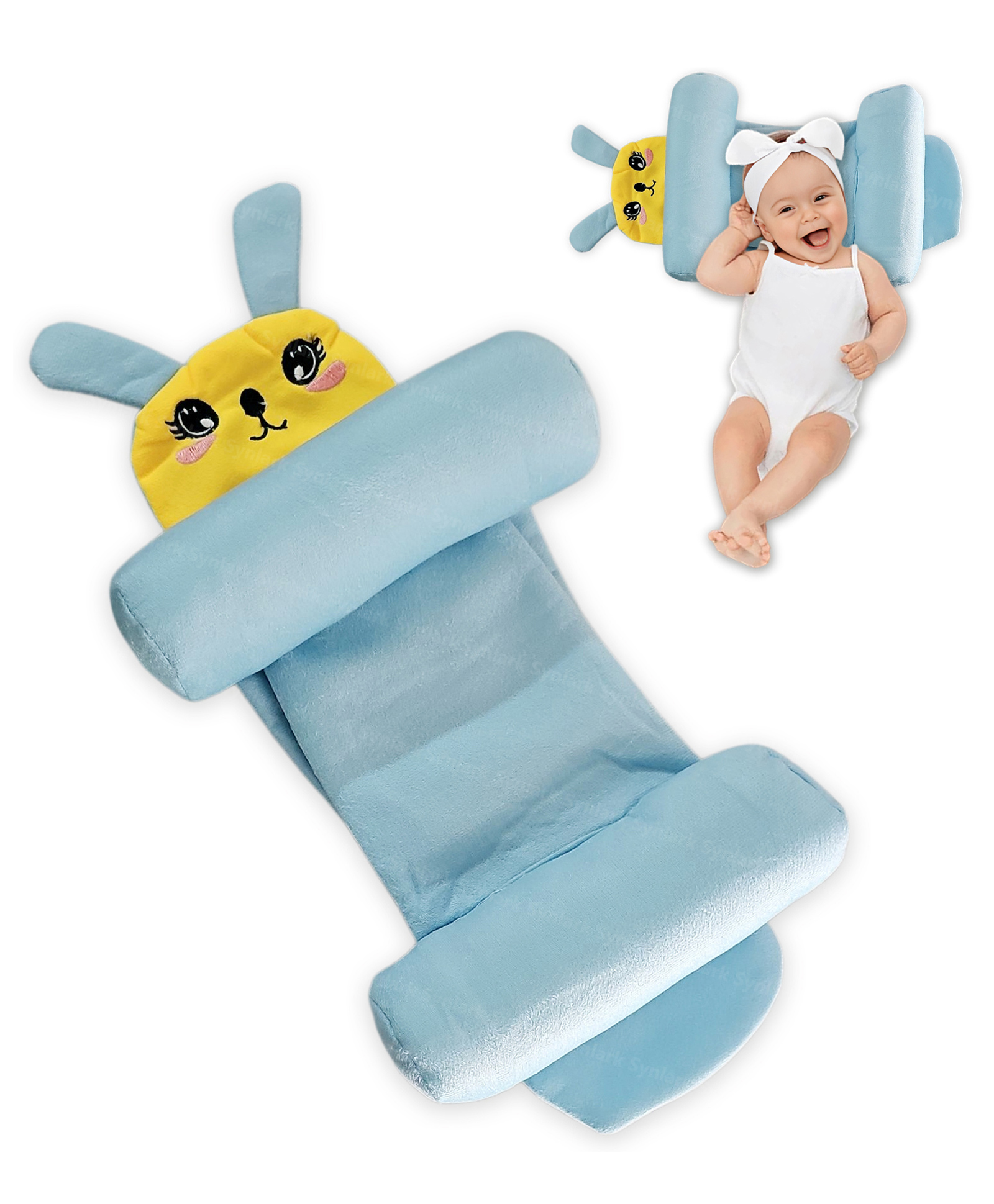 Synlark Newborn Baby Pillow With Slide Support | Adjustable, Soft & Comfortable Sleep Pillow (0-12 Months)-picture-21