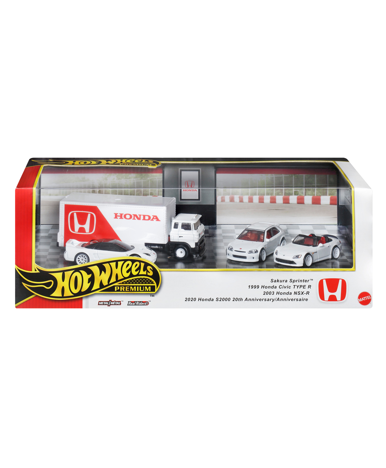 Hot Wheels Premium Collector Display Sets, 3 Cars & 1 Transporter - White-image-42