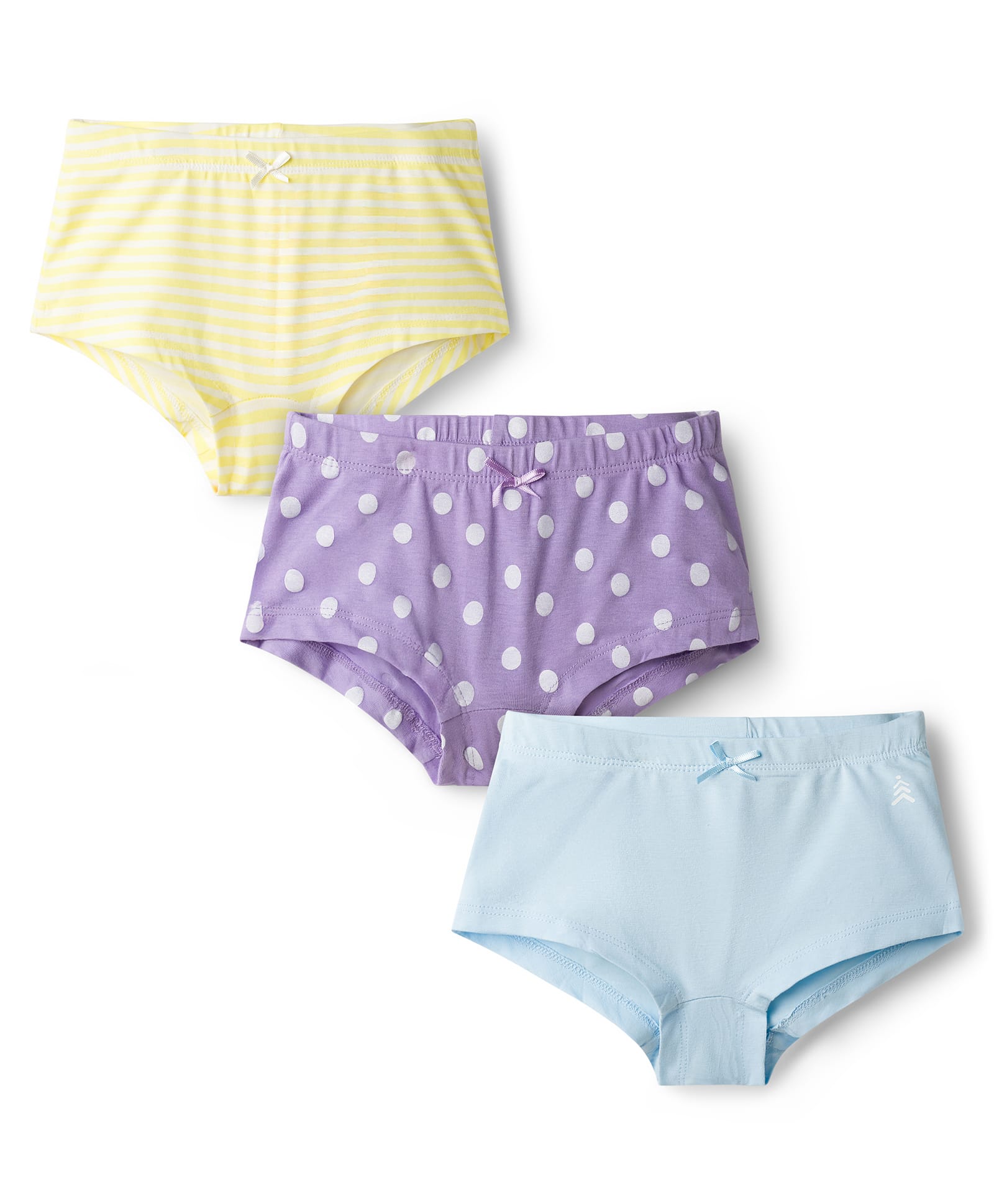 Pine Kids Cotton Knit Striped & Polka Dots Printed Panties Pack Of 3 ( Colour May Vary )-picture-19