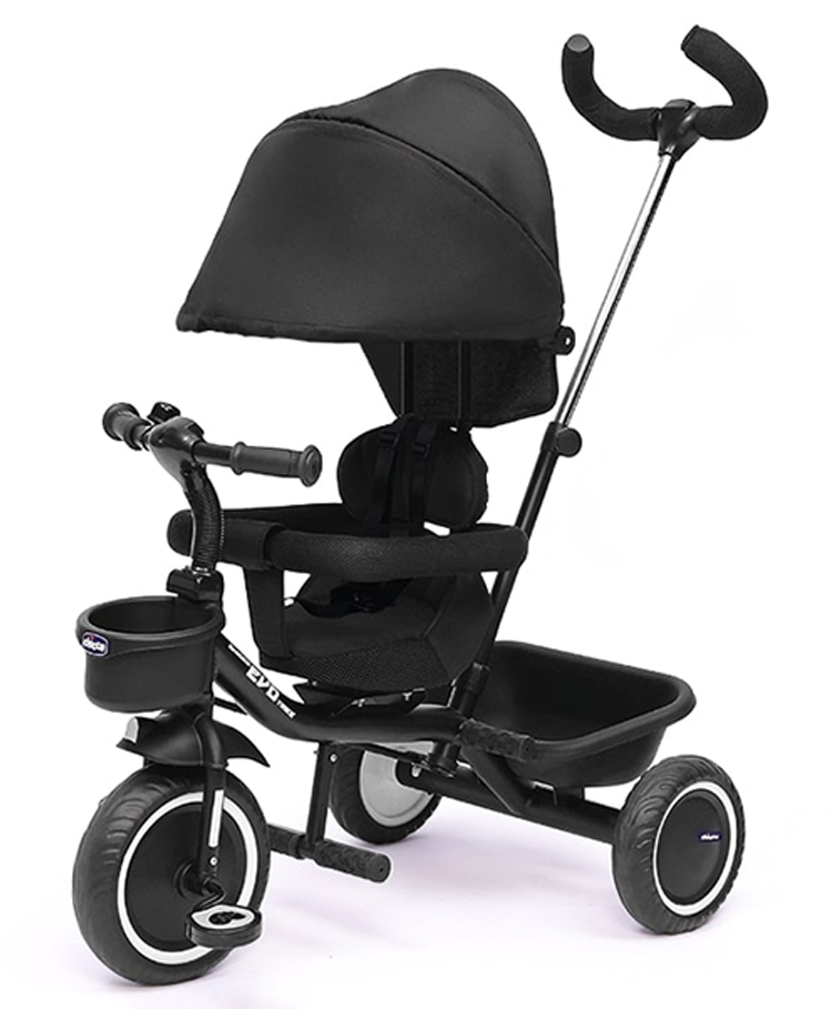 Chicco Baby Gear 4 in 1 Evo Trike Cycle| 360° Rotating Seat Pedals & Parental Control- Black-picture-45