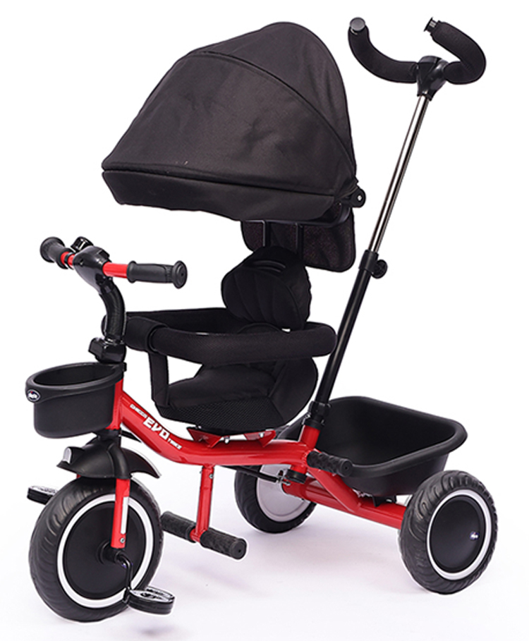 Chicco Baby Gear 4 in 1 Evo Trike Cycle| 360° Rotating Seat Pedals & Parental Control- Red-picture-46