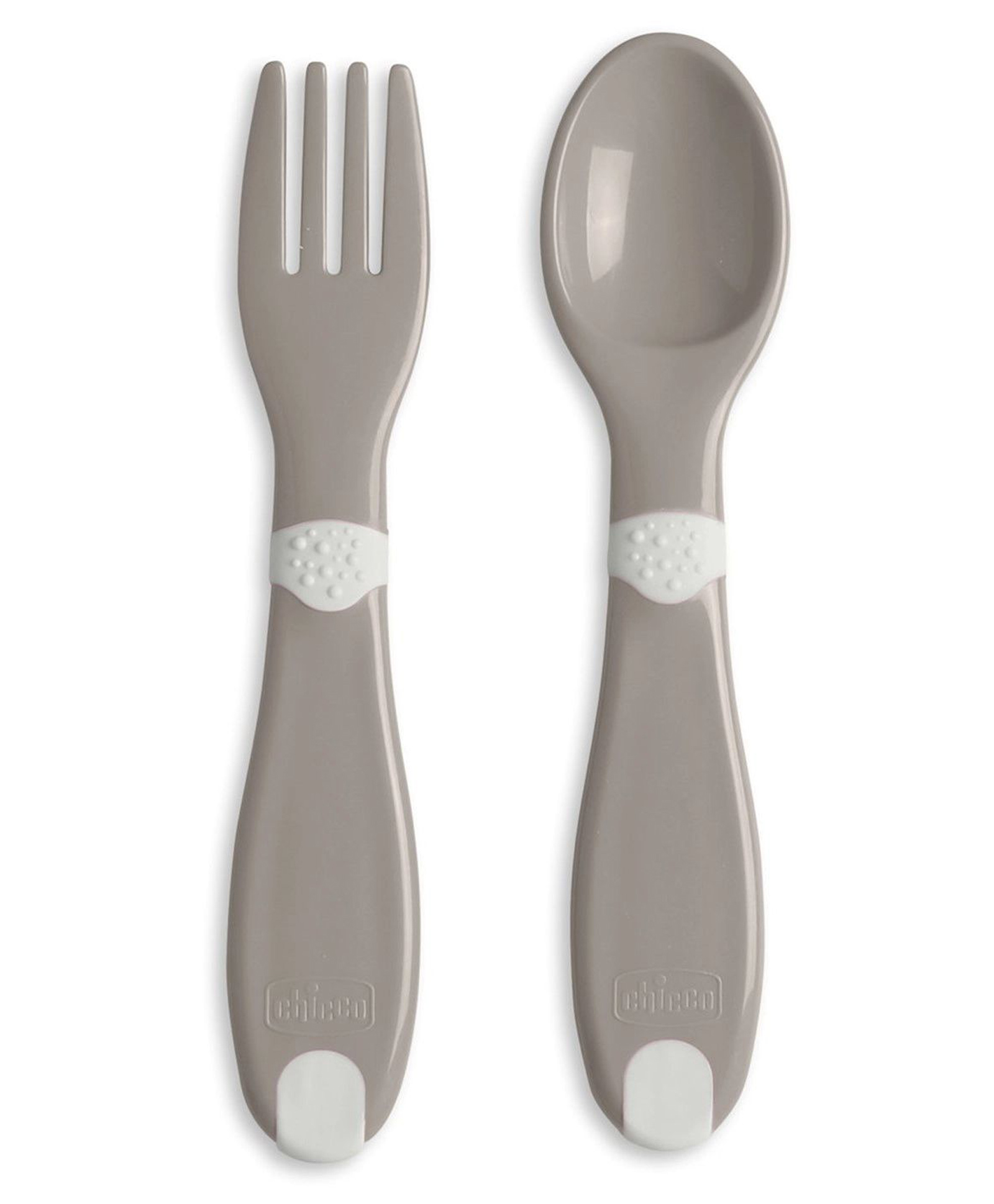 Chicco First Solid Color Cutlery Set BPA Free Material and Ergonomic Design - Grey-picture-24