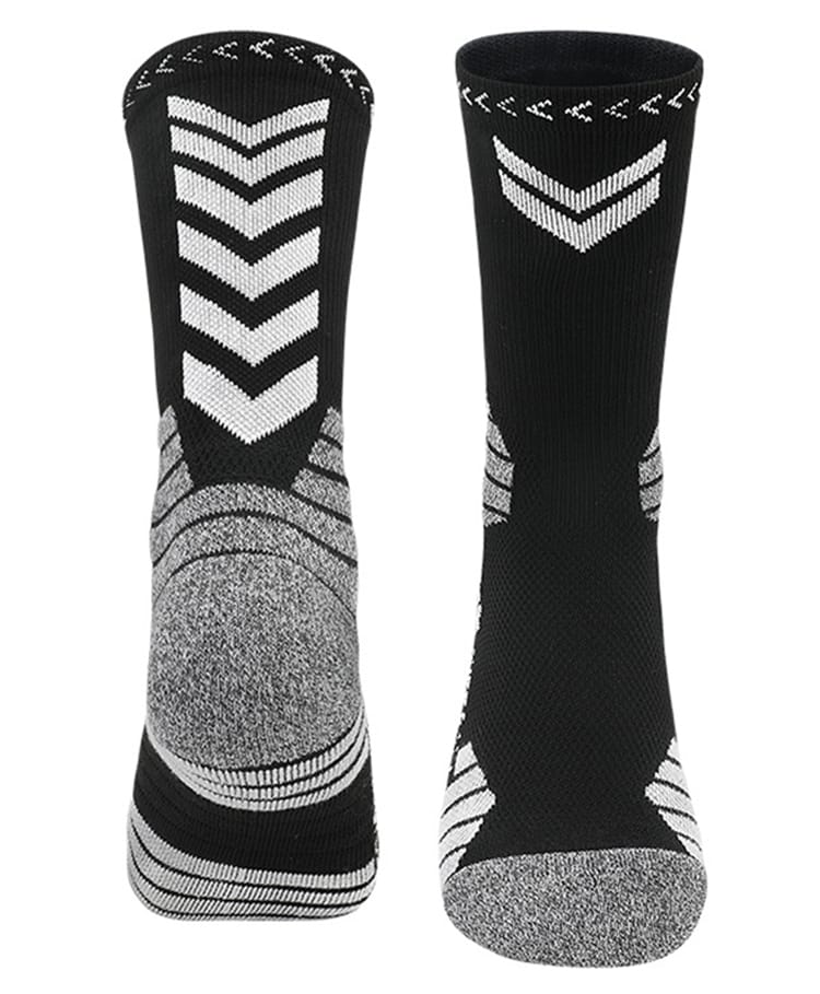 Neska Moda Cotton Elastane Geometric Designed Mid Calf Socks - Black-picture-25