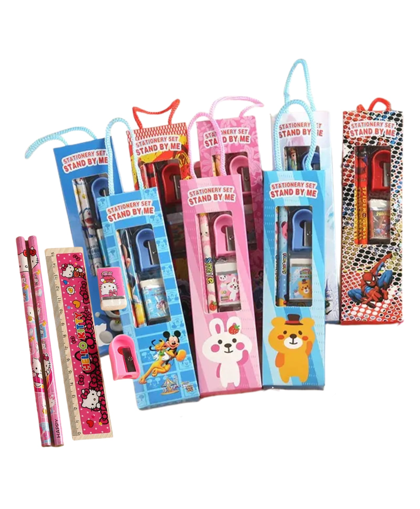 IncyWincy Cartoon Printed Stationery Gift Kit for Kids (Pack of 6) Pencils, Scale, Eraser & Sharpener Set, Birthday Return Gift-picture-23