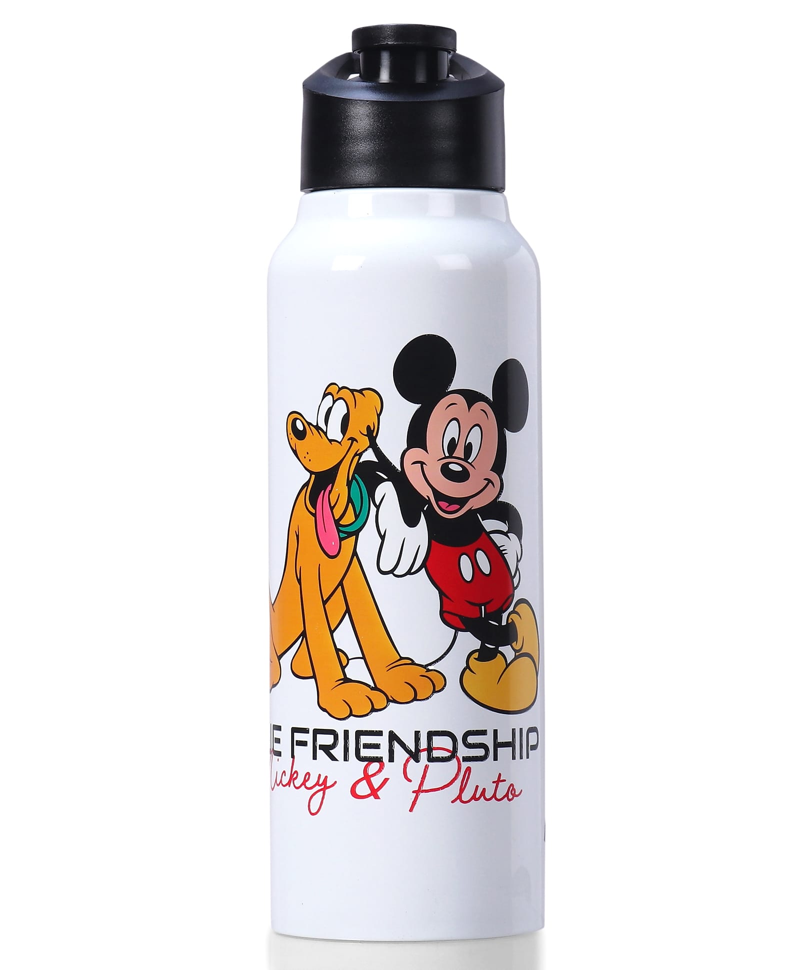 Babyhug Disney Mickey & Friends Stainless Steel Water Bottle - 750ml| Leak Resistant| BPA Free| Rust Proof| Gifting for School Going Boys & Girls| Convenient Flip Cap| Ideal for Home and Outside Use