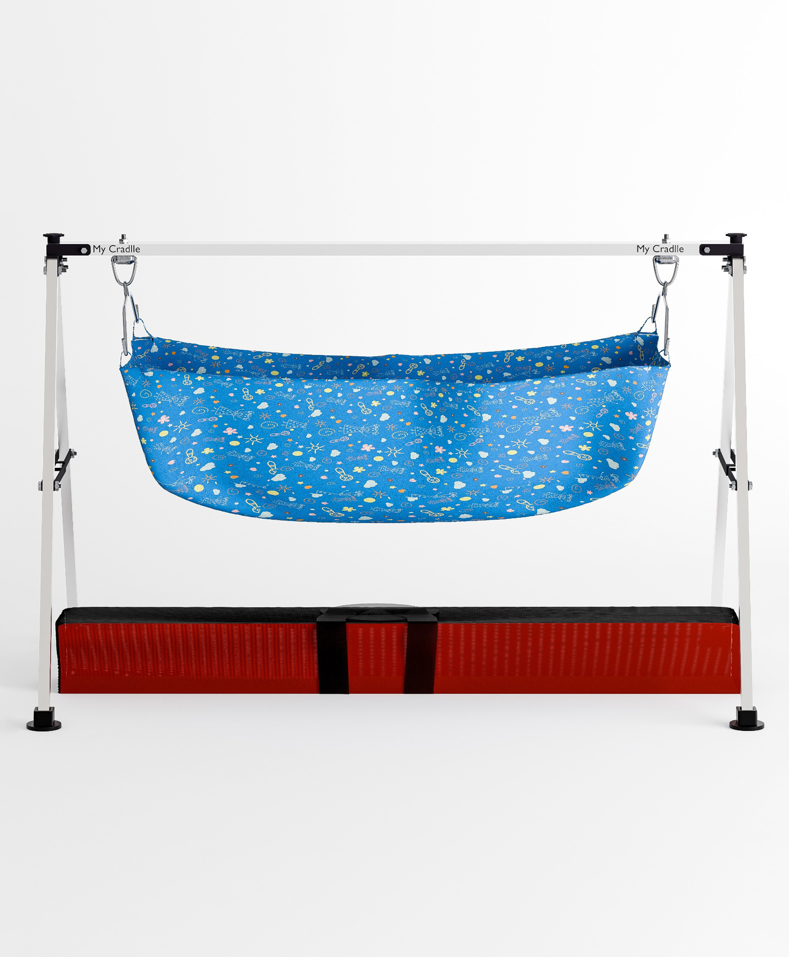 MY CRADLLE Baby Boy's and Girl's Full Folding Swing Baby Cradle Ghodiyu with Net, Square Steel, Stainless Steel (Cloth Colour May Vary) (SquarePipe) (IND-MYCRADLLE)-picture-18