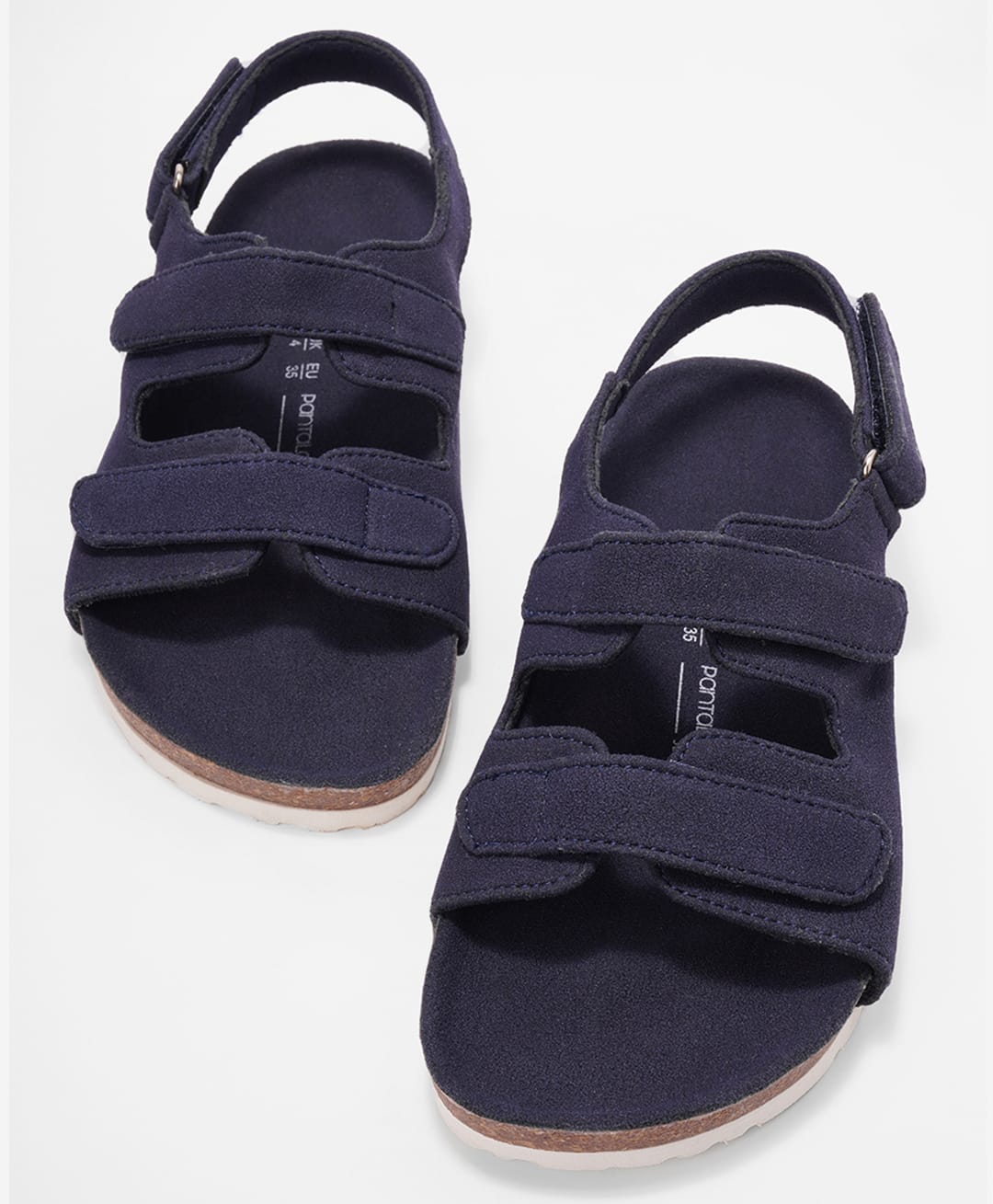 Pantaloons Junior Solid Velcro Closure Sandals - Navy Blue-picture-39