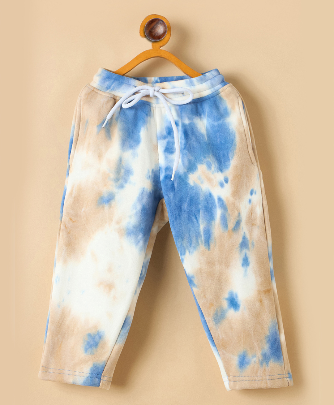StyloBug Fleece Knit Tie and Dye Track Pant - Blue-image-32