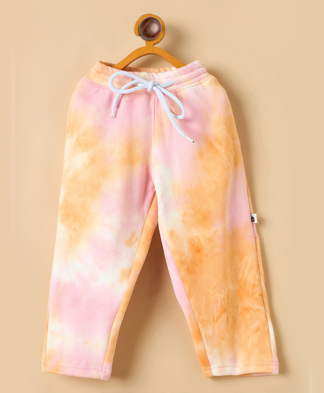 StyloBug Fleece Knit Tie Dye Track Pant - Orange-image-33