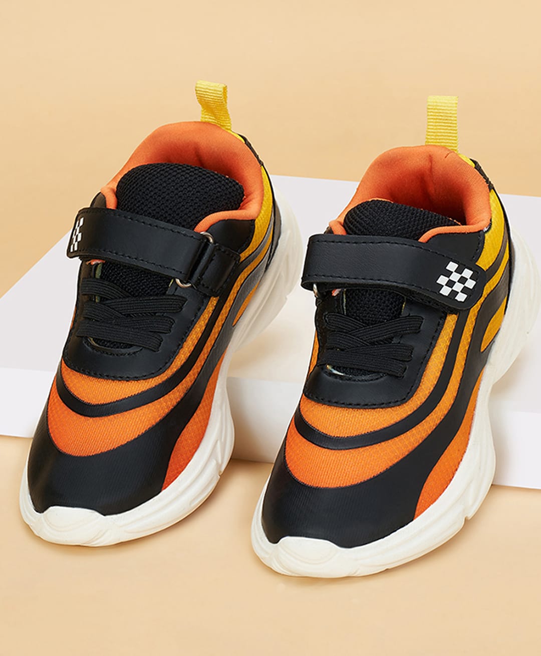 Pantaloons Junior Colour Blocked Velcro Closure Shoes - Black