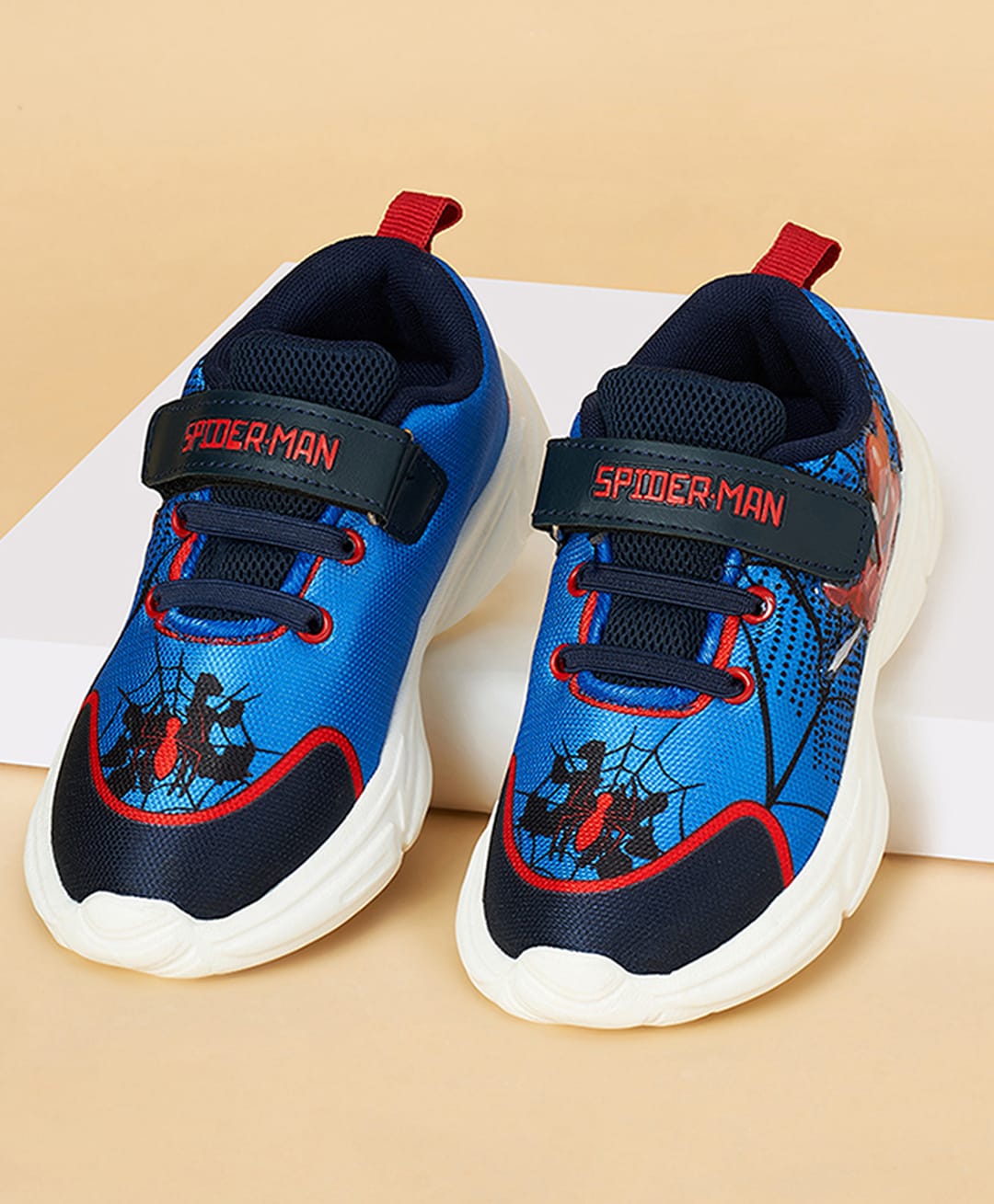 Pantaloons Junior Marvel Featuring Spiderman Printed Velcro Closure Shoes - Blue-picture-35