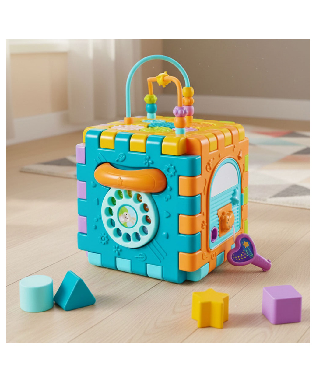 StarAndDaisy Baby Toddler Activity Center Musical Multi Activity Cube for Kids - Multicolor-image-27