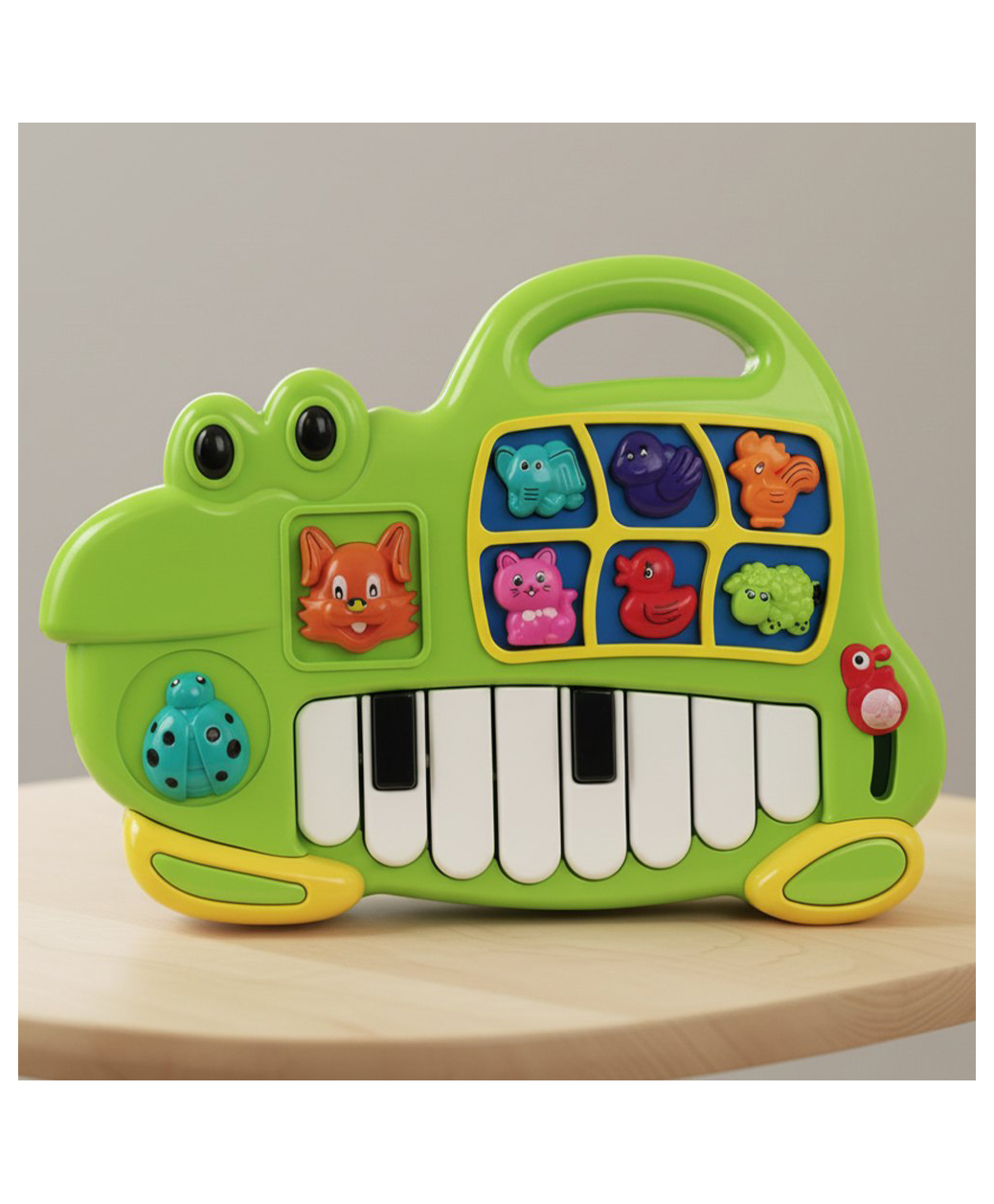 StarAndDaisy Multi-Function Portable Electronic Piano Musical Toy for Babies and Kids (Frog )-image-35