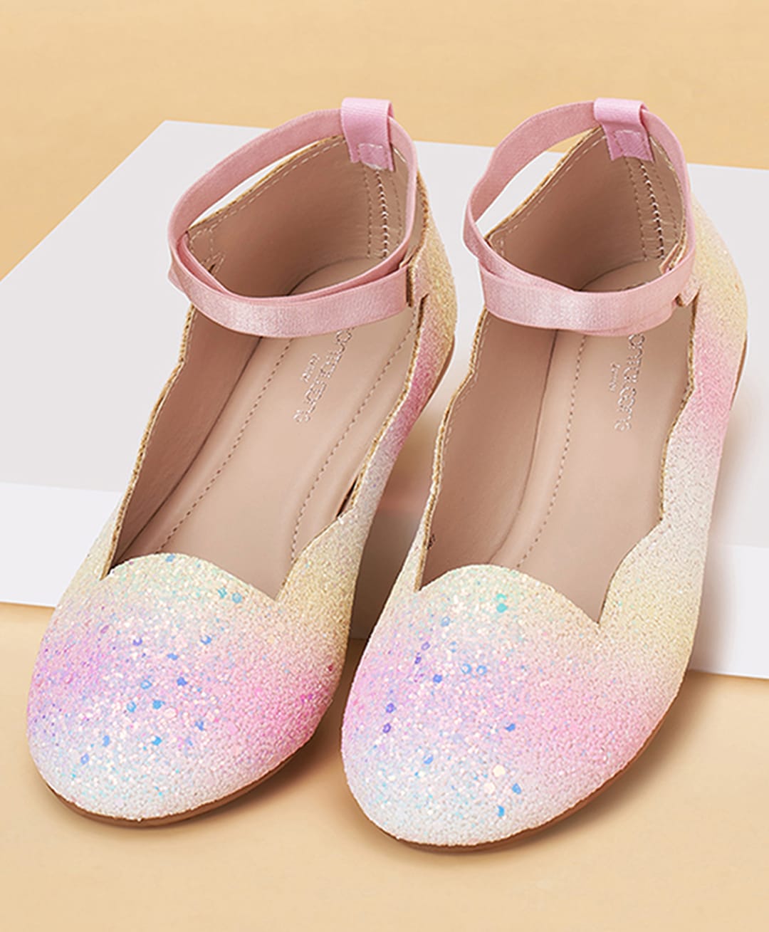 Pantaloons Junior Glittered Slip On Ballerinas - Lilac-image-25